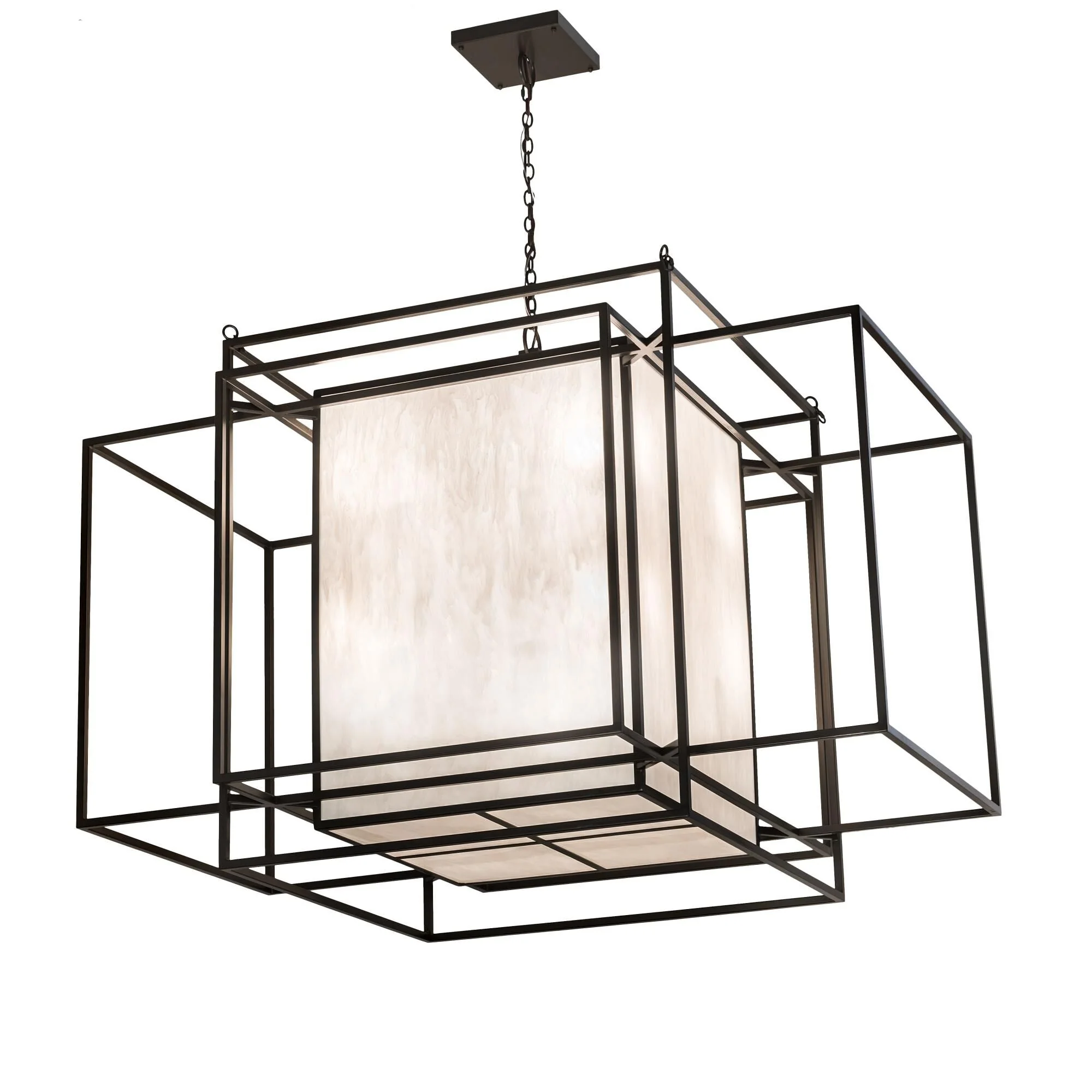 Meyda Lighting Kitzi Box 73 Inch Large Pendant Cp745581 - Image 1