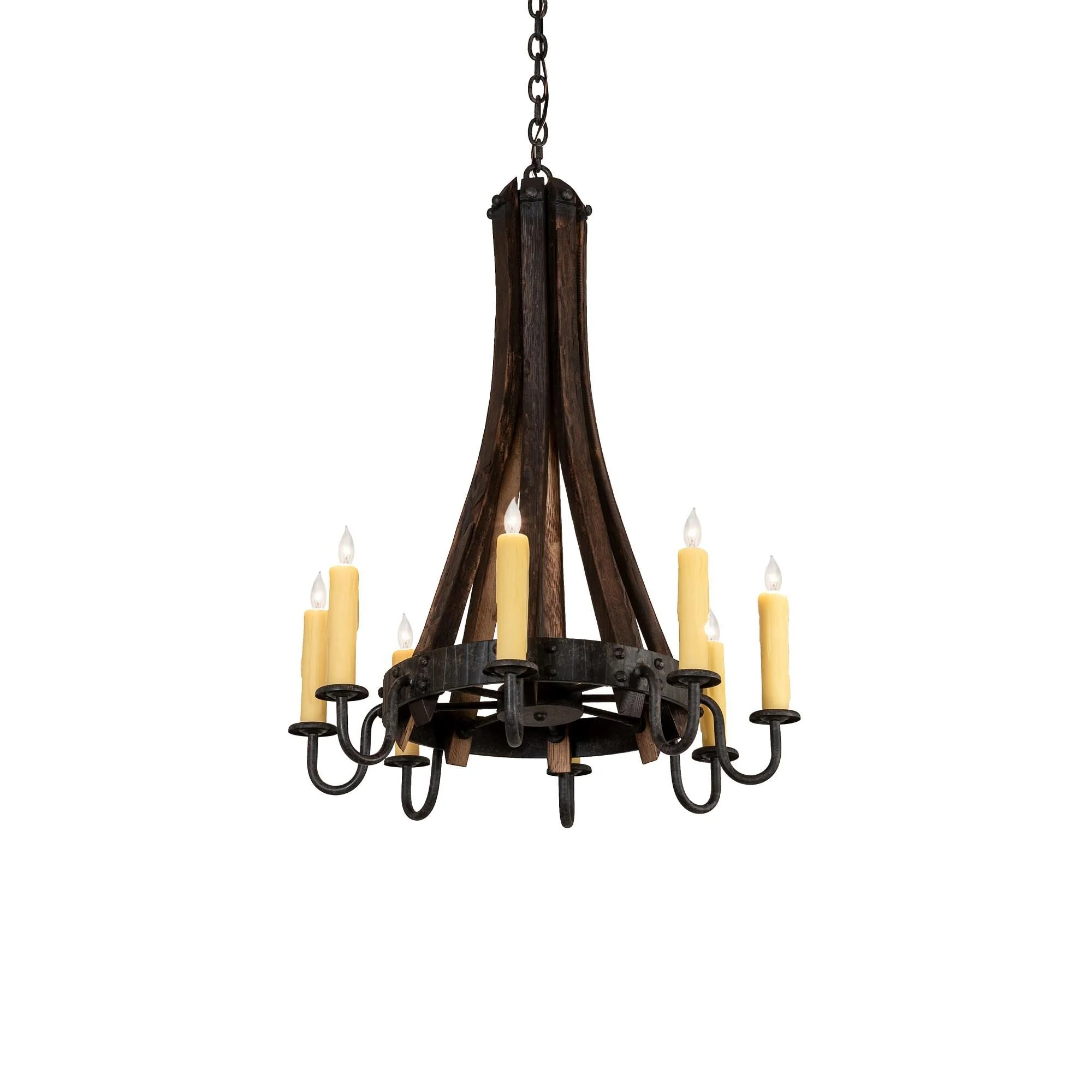 Meyda Lighting Barrel Stave 24 Inch 8 Light Chandelier Cp779784 - Image 1