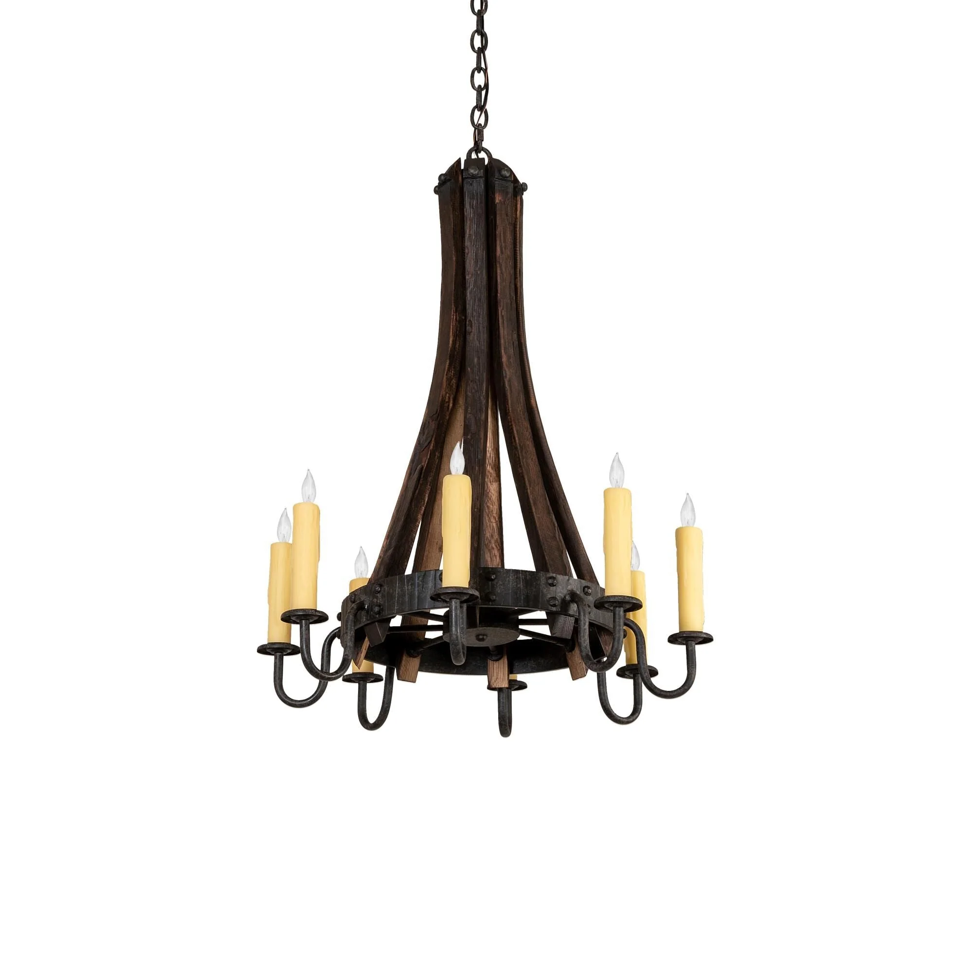 Meyda Lighting Barrel Stave 24 Inch 8 Light Chandelier Cp779784 - Image 2