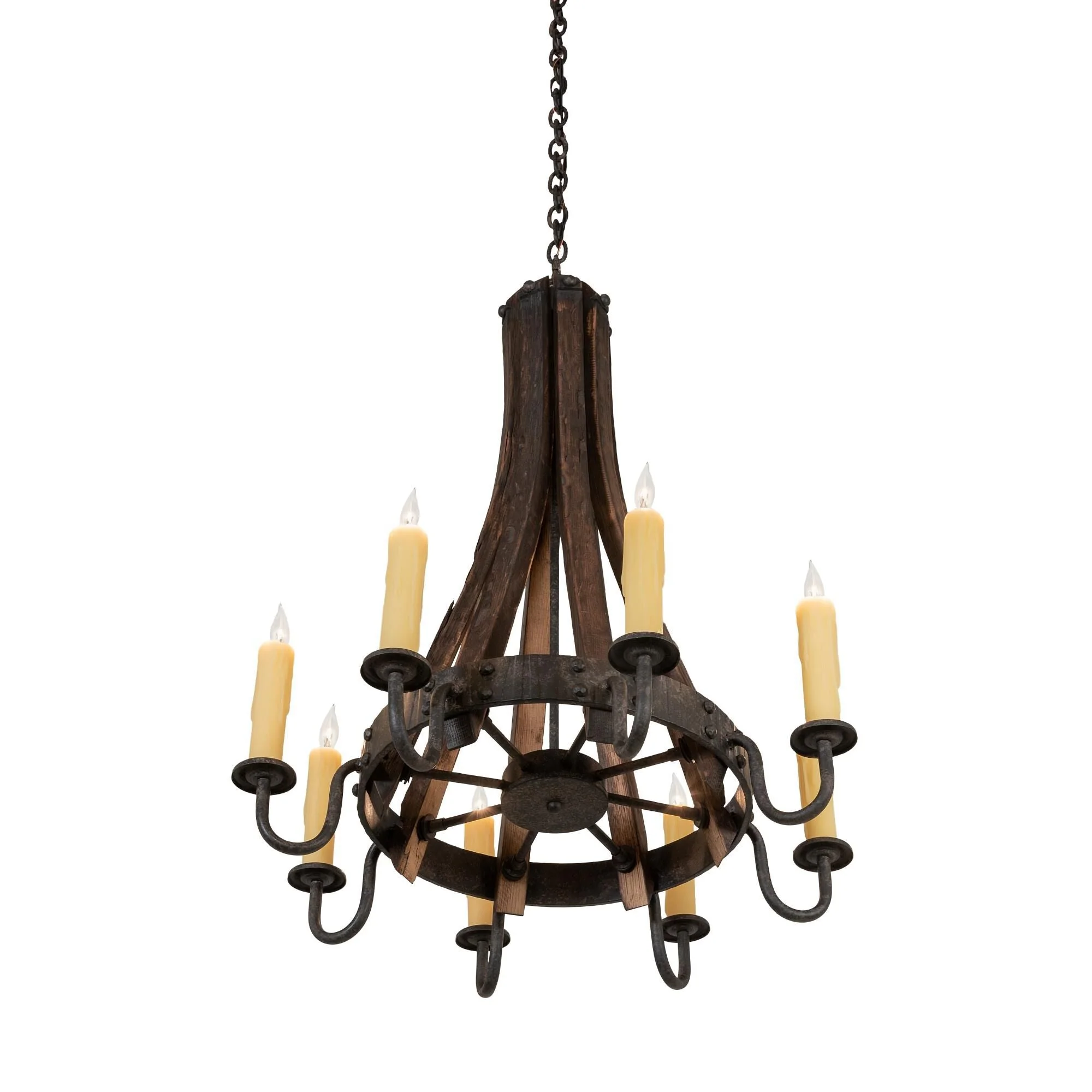 Meyda Lighting Barrel Stave 24 Inch 8 Light Chandelier Cp779784 - Image 3