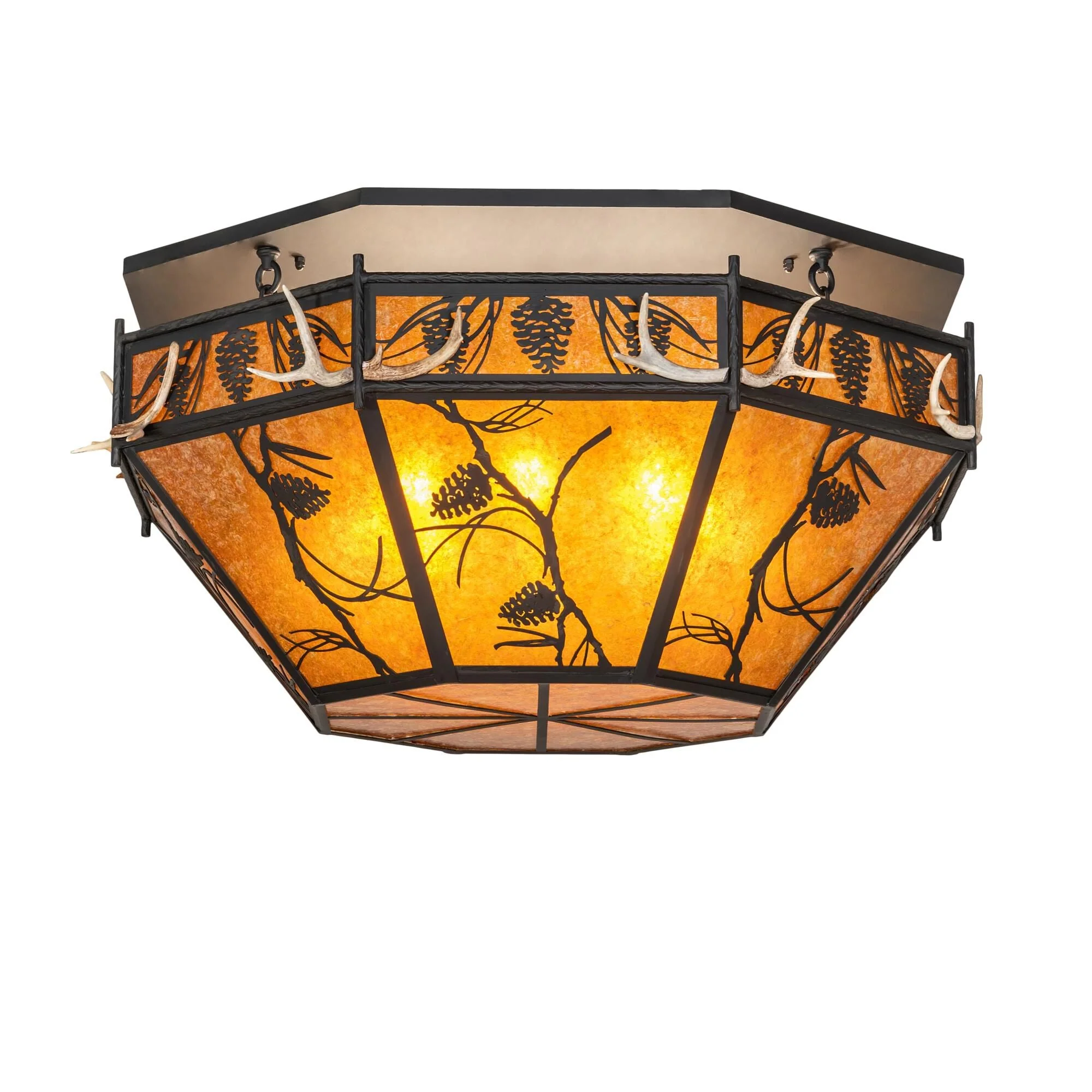 Meyda Lighting Whispering Pines 46 Inch 8 Light Semi Flush Mount Cp780153 - Image 1