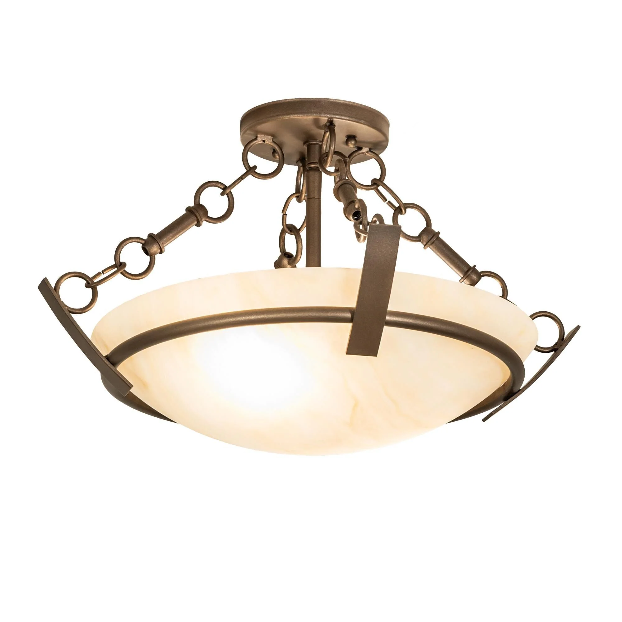 Meyda Lighting Covina 18 Inch 2 Light Semi Flush Mount Cp780134 - Image 1
