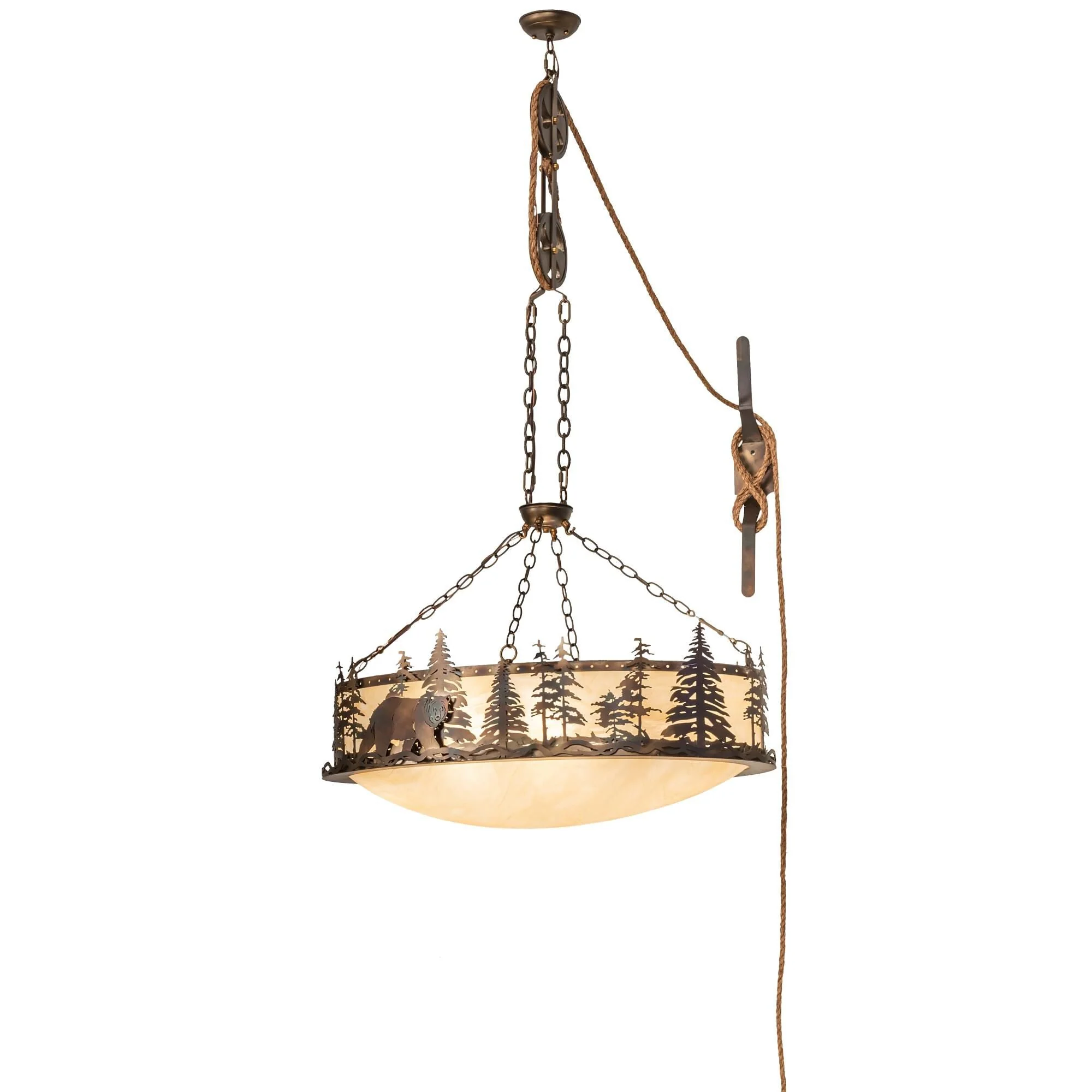 Meyda Lighting Lone Bear 36 Inch Large Pendant Cp745533 - Image 1