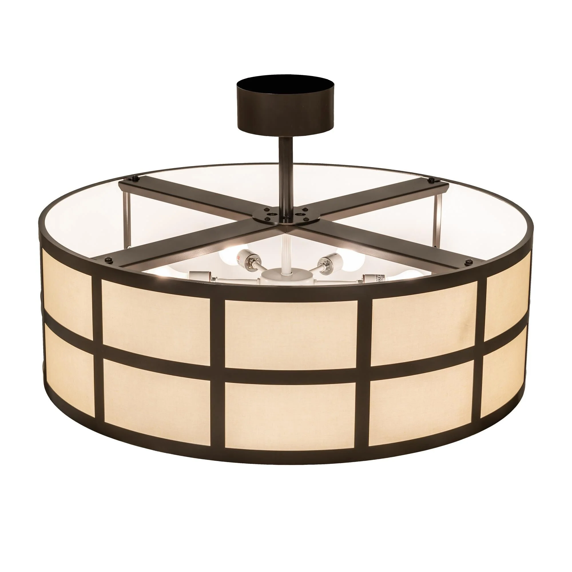 Meyda Lighting Cilindro 36 Inch 6 Light Semi Flush Mount Cp780155 - Image 3