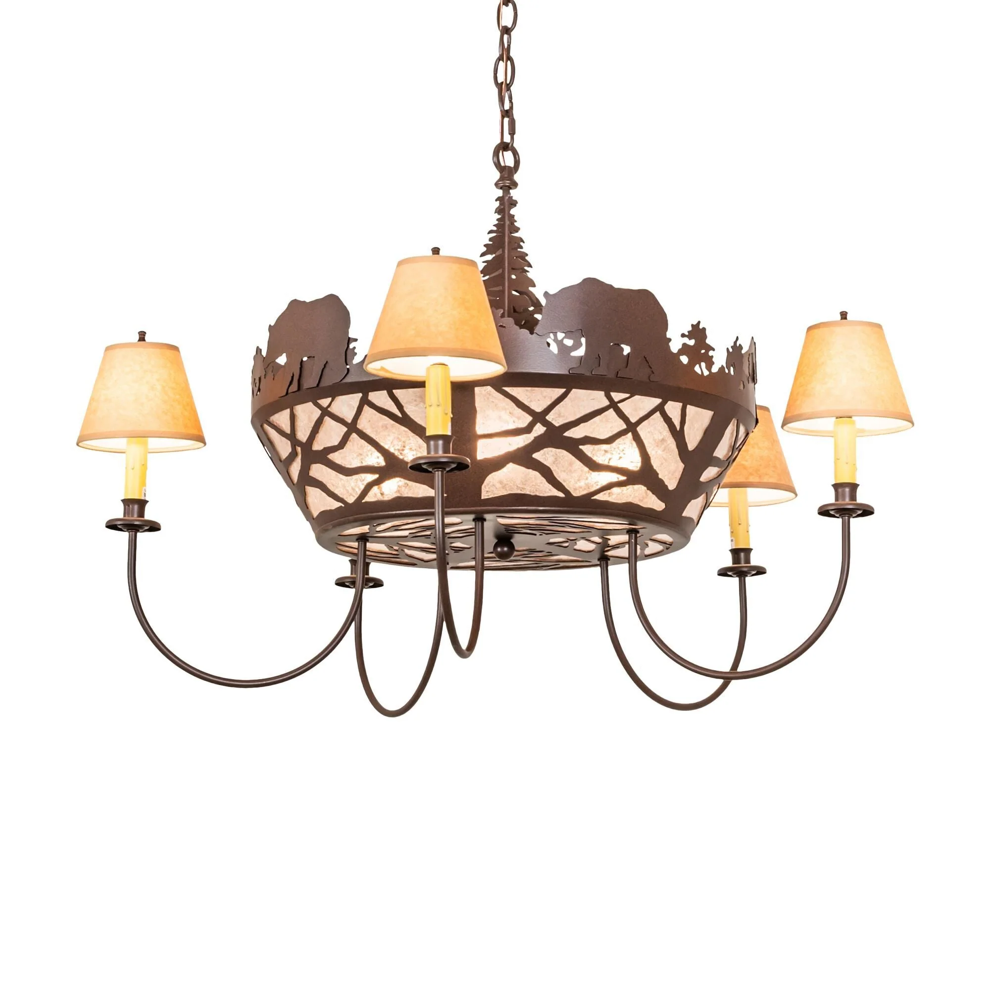 Meyda Lighting Black Bear 38 Inch 3 Light Chandelier Cp779772 - Image 1