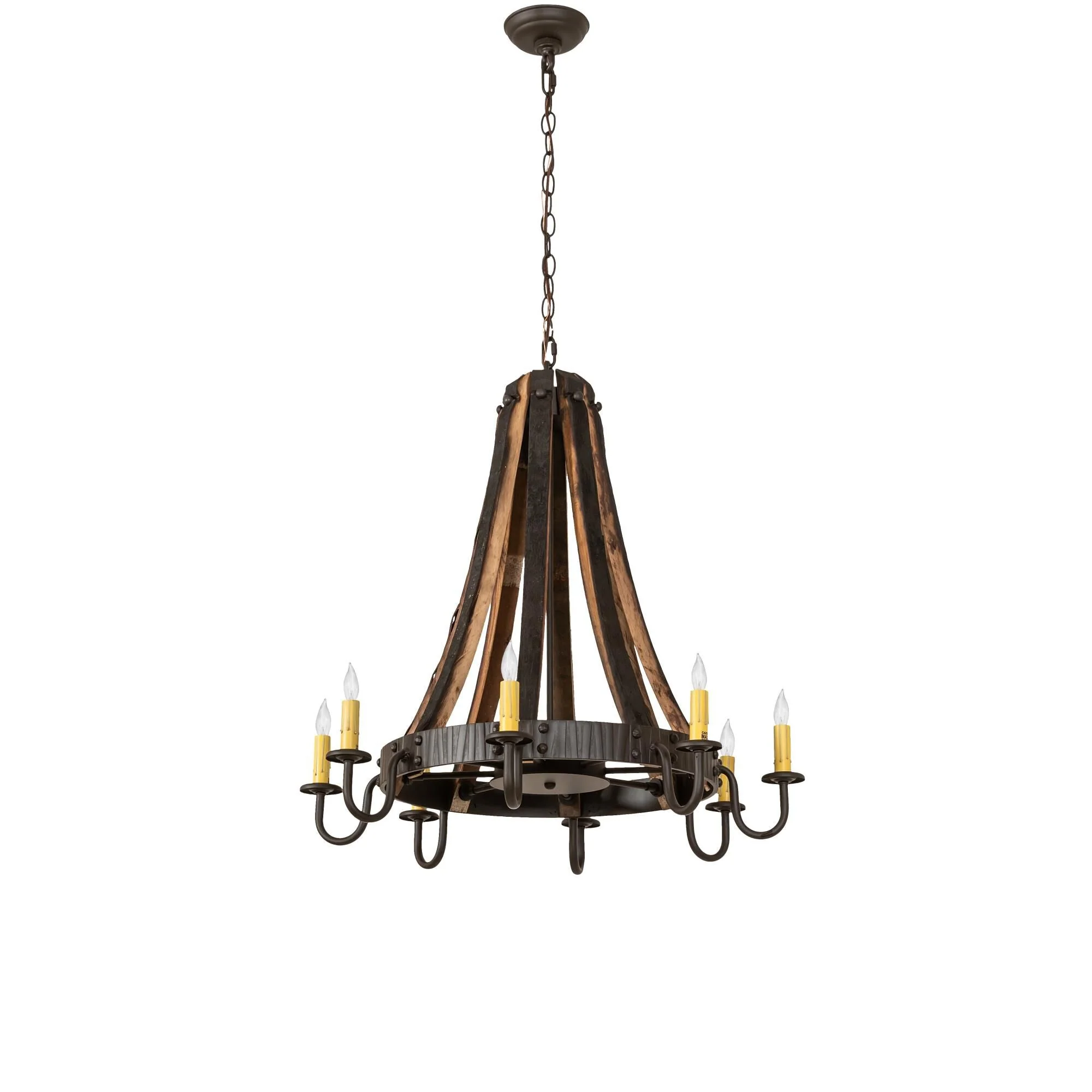 Meyda Lighting Barrel Stave 27 Inch 8 Light Chandelier Cp779777 - Image 2