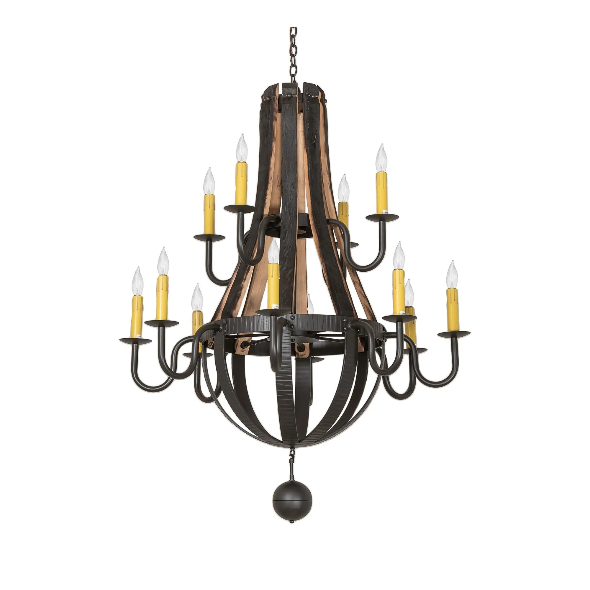 Meyda Lighting Barrel Stave 44 Inch 12 Light Chandelier Cp779819 - Image 2
