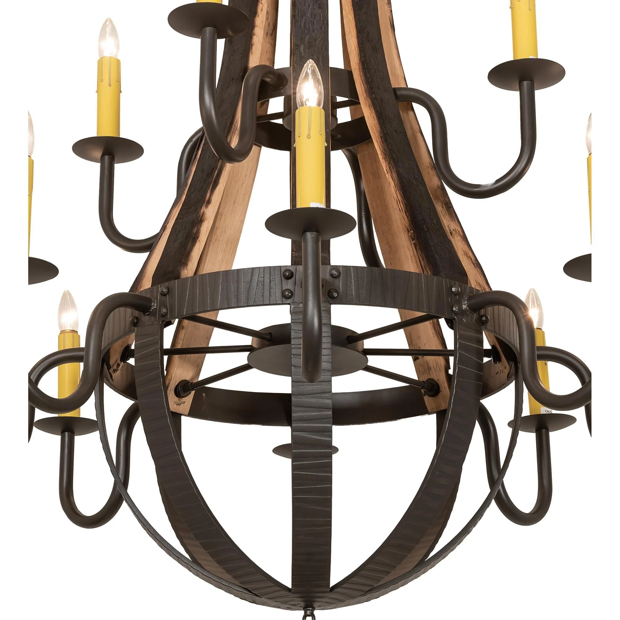 Meyda Lighting Barrel Stave 44 Inch 12 Light Chandelier Cp779819 - Image 3