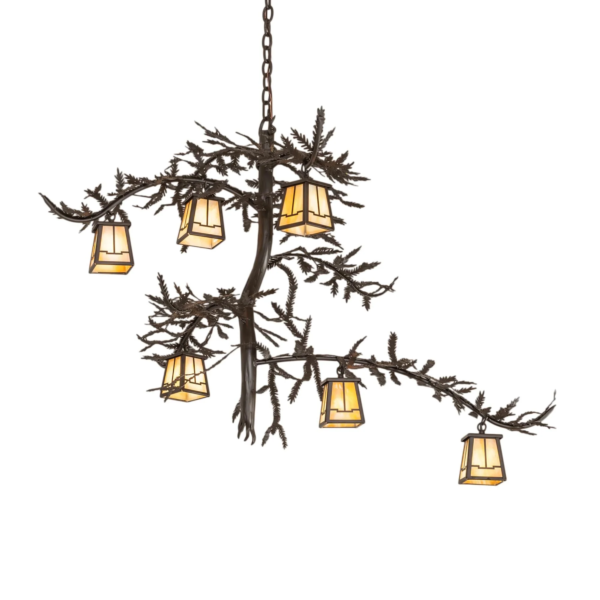 Meyda Lighting Pine Branch 45 Inch 6 Light Led Chandelier Cp779786 - Image 1