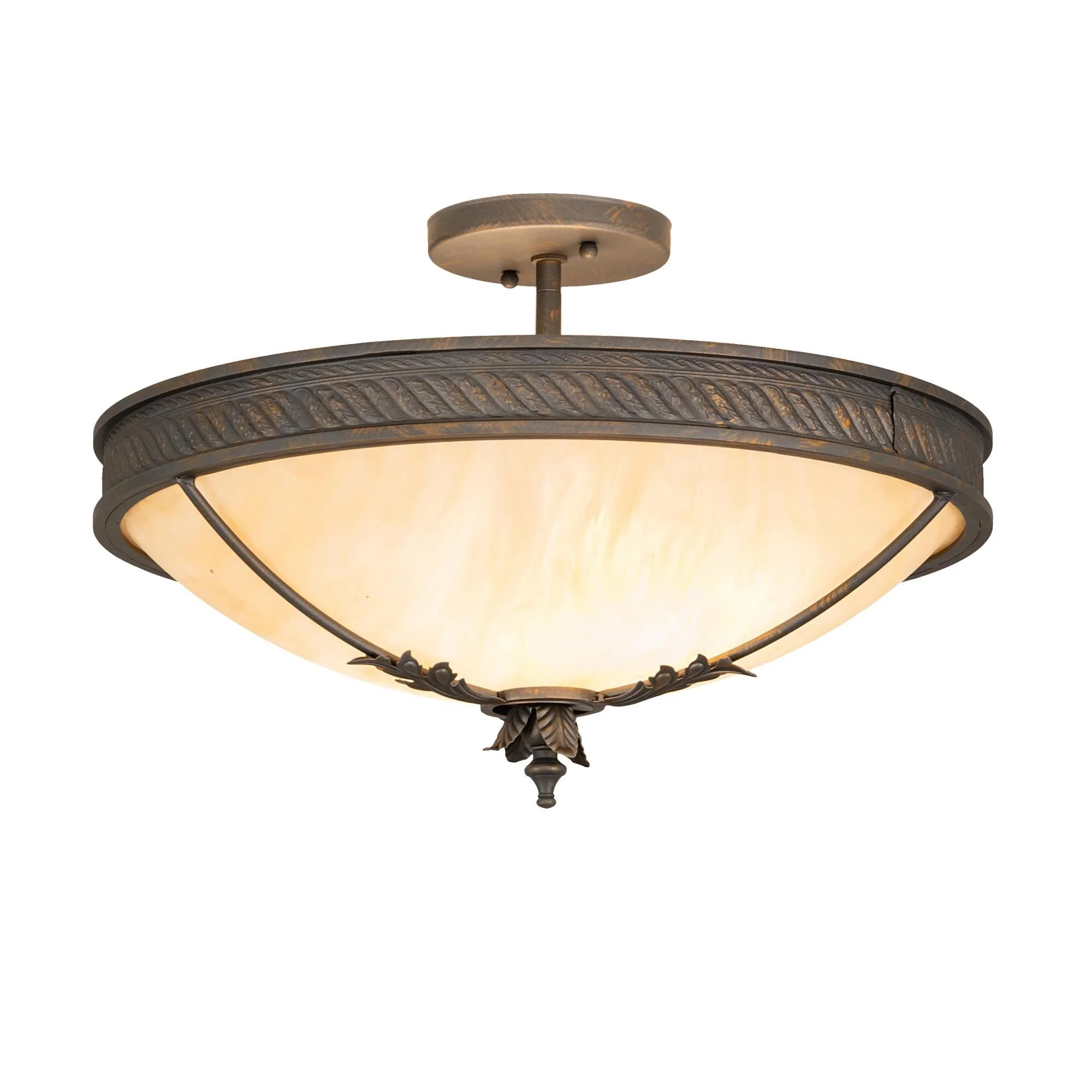 Meyda Lighting Hoja 18 Inch 2 Light Semi Flush Mount Cp780135 - Image 1