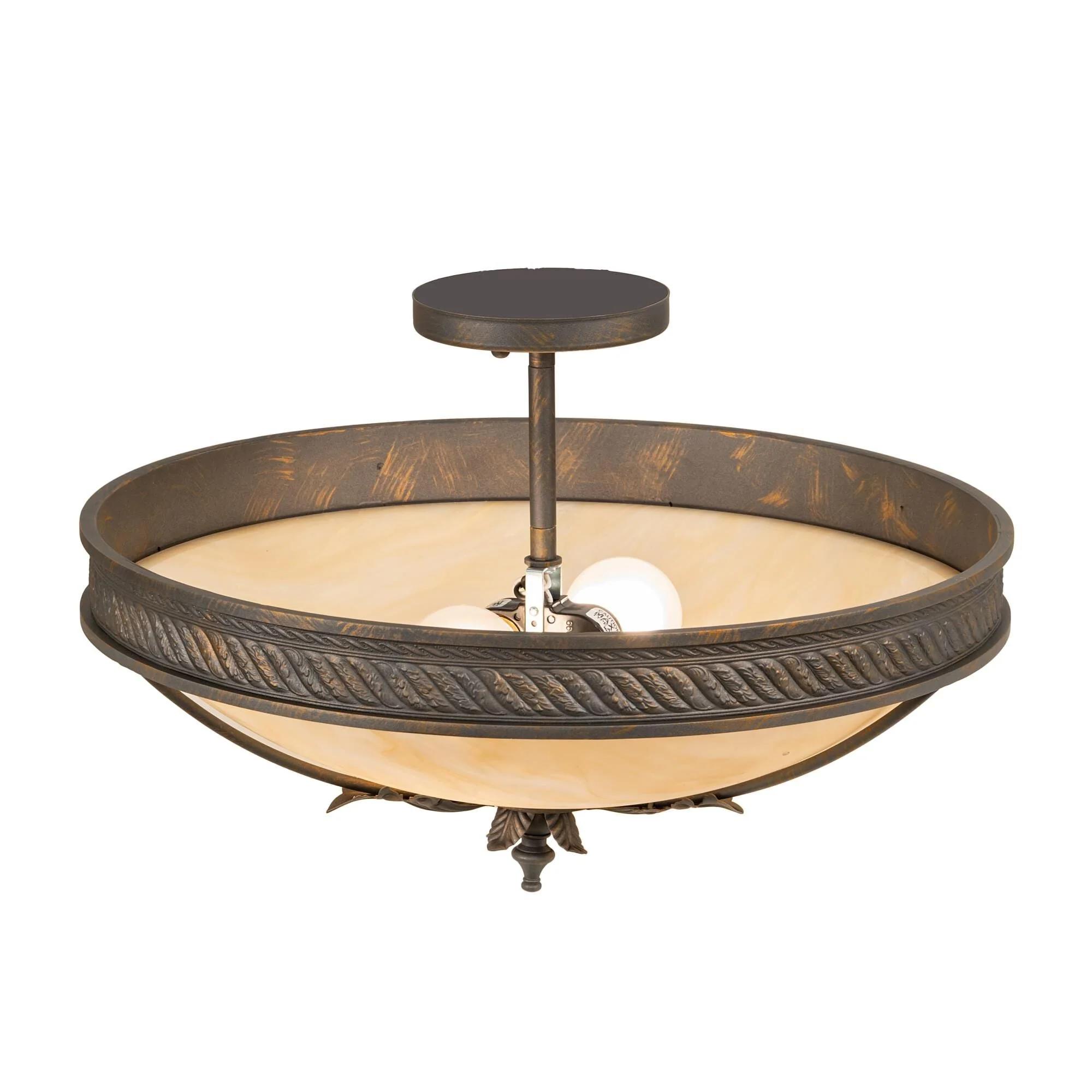 Meyda Lighting Hoja 18 Inch 2 Light Semi Flush Mount Cp780135 - Image 3