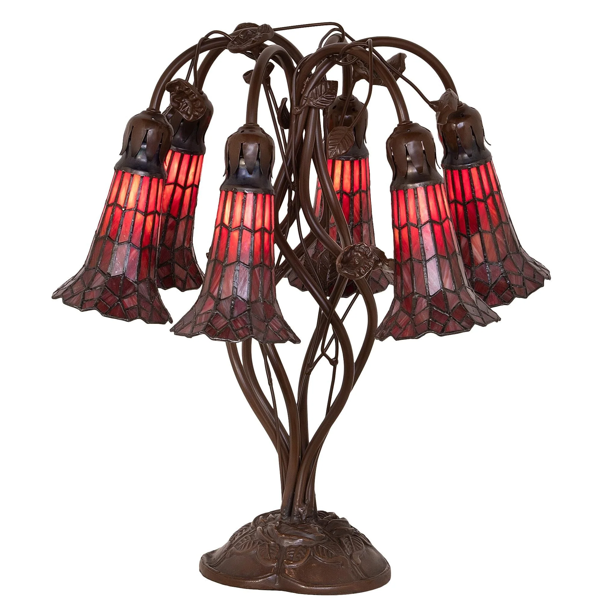 Meyda Lighting Stained Glass Pond Lily 18 Inch Table Lamp Cp780179 - Image 1