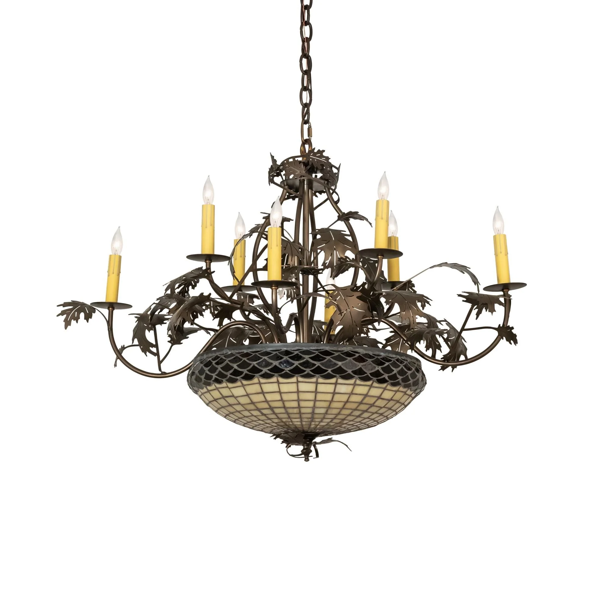Meyda Lighting Greenbriar Oak 36 Inch 11 Light Chandelier Cp779771 - Image 2