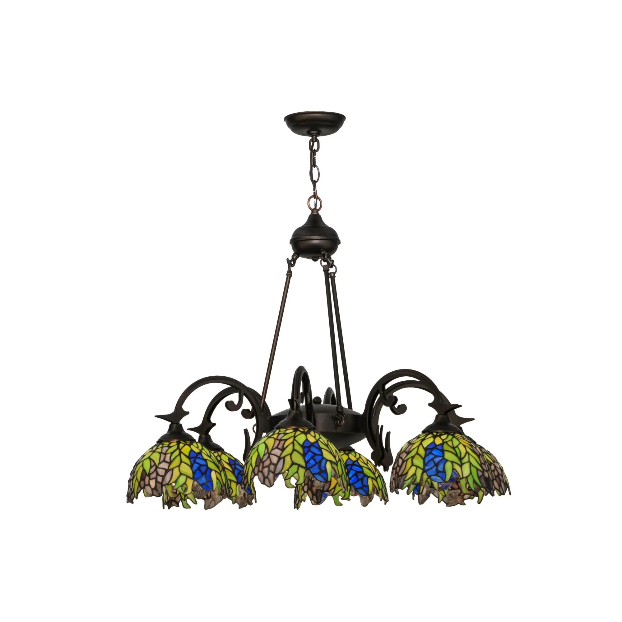 Meyda Lighting Tiffany Honey Locust 32 Inch 6 Light Chandelier Cp42166 - Image 1