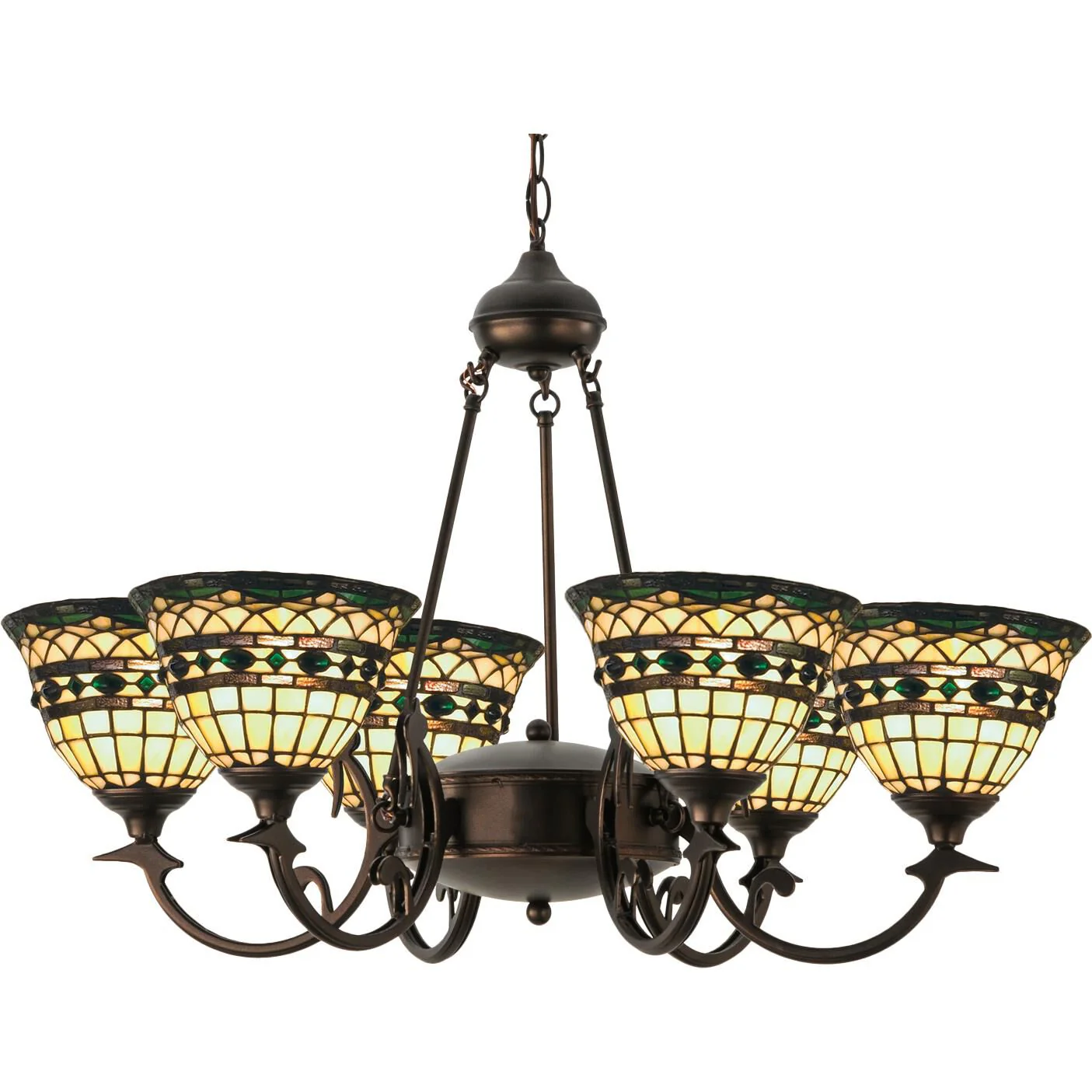 Meyda Lighting Tiffany Roman 32 Inch 6 Light Chandelier Cp42178 - Image 1