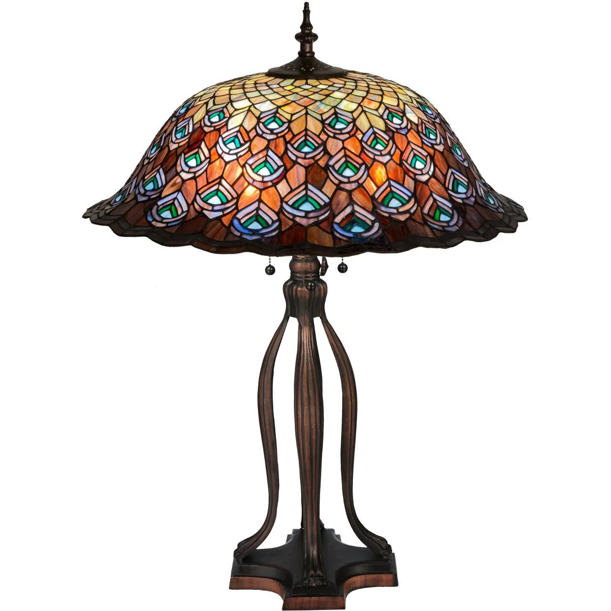 Meyda Lighting Tiffany Peacock Feather 30 Inch Table Lamp Cp188703 - Image 1