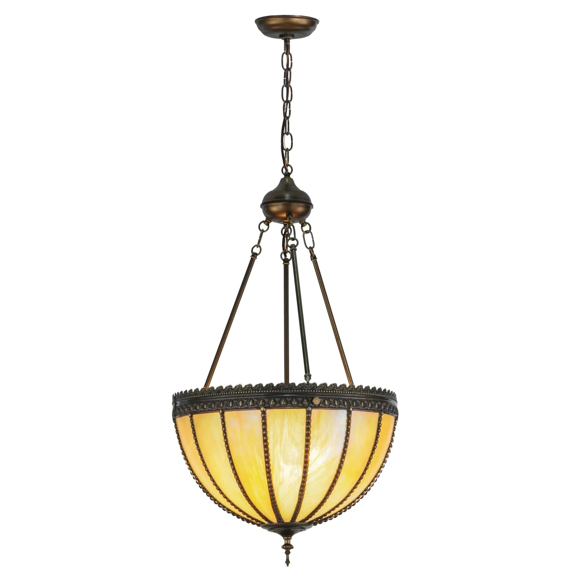 Meyda Lighting Gothic Beige Iridescent 17 Inch Large Pendant Cp43699 - Image 1