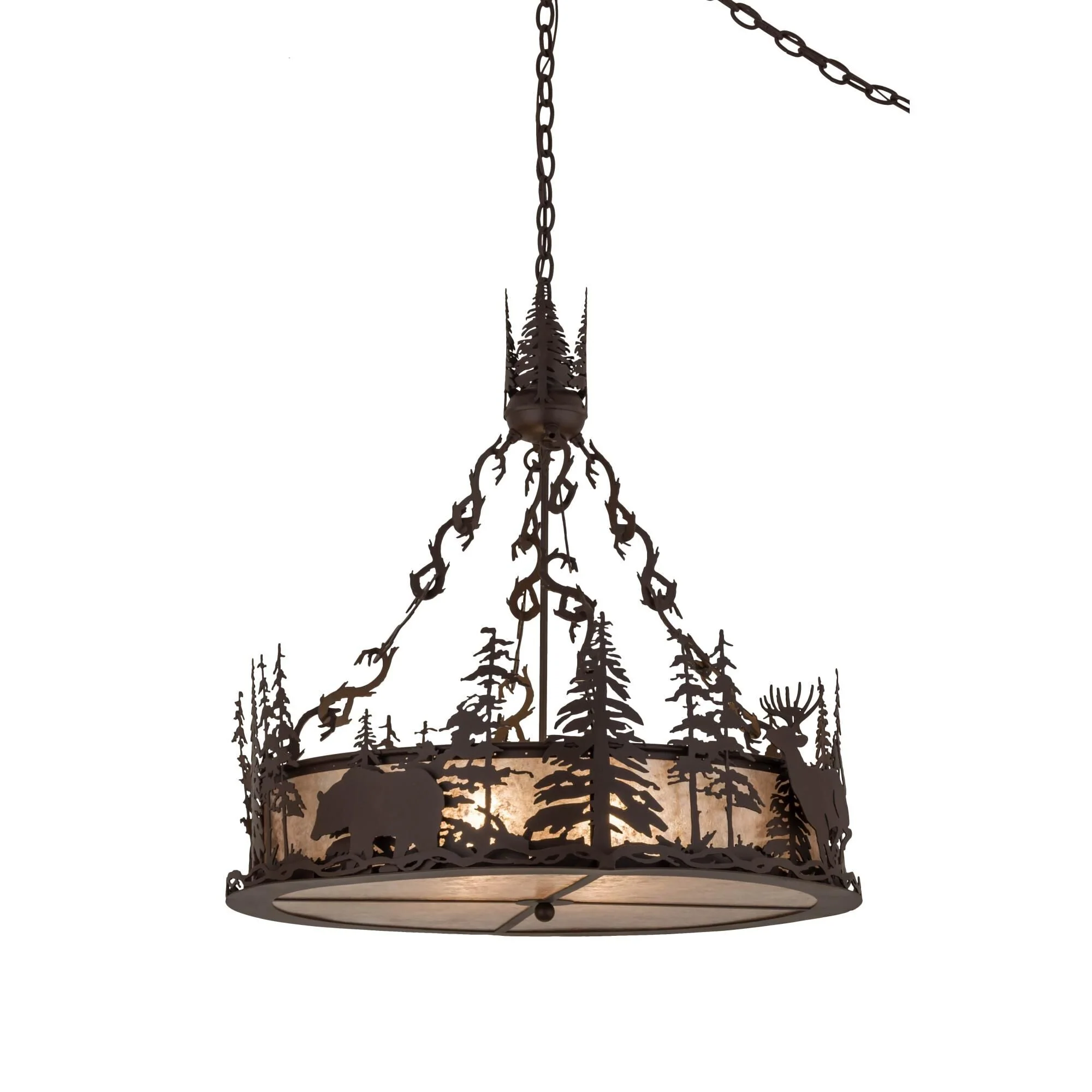 Meyda Lighting Wildlife At Dusk 34 Inch Large Pendant Cp43729 - Image 1