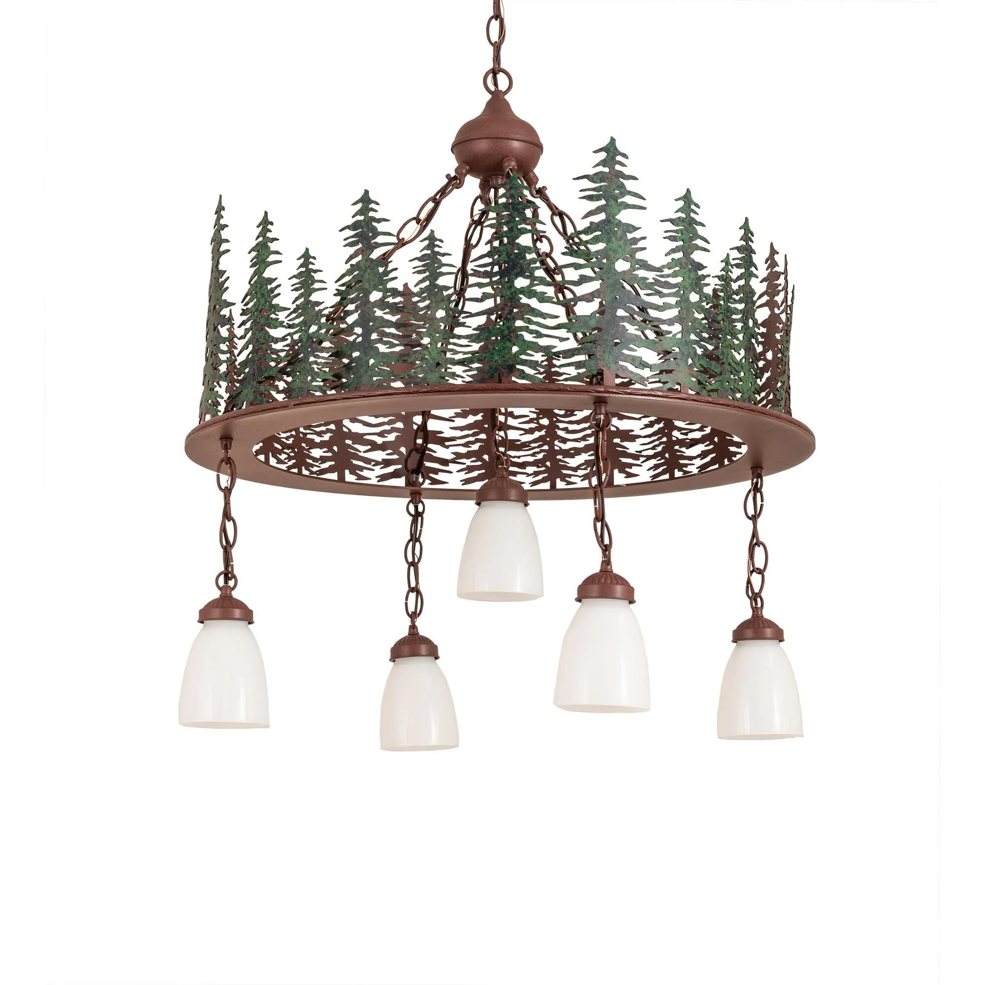 Meyda Lighting Tall Pines 28 Inch 5 Light Chandelier Cp45344 - Image 1
