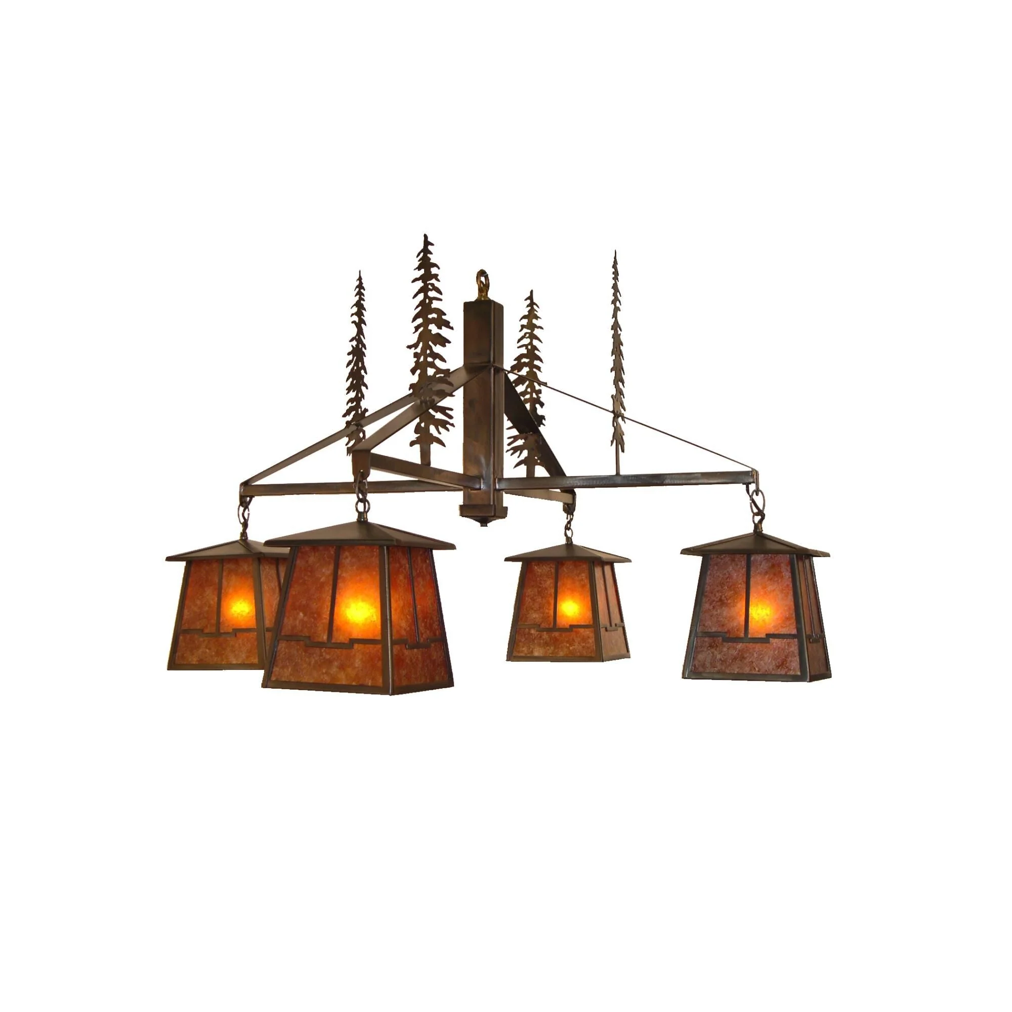Meyda Lighting Tall Pines Valley View 40 Inch 4 Light Chandelier Cp52163 - Image 1