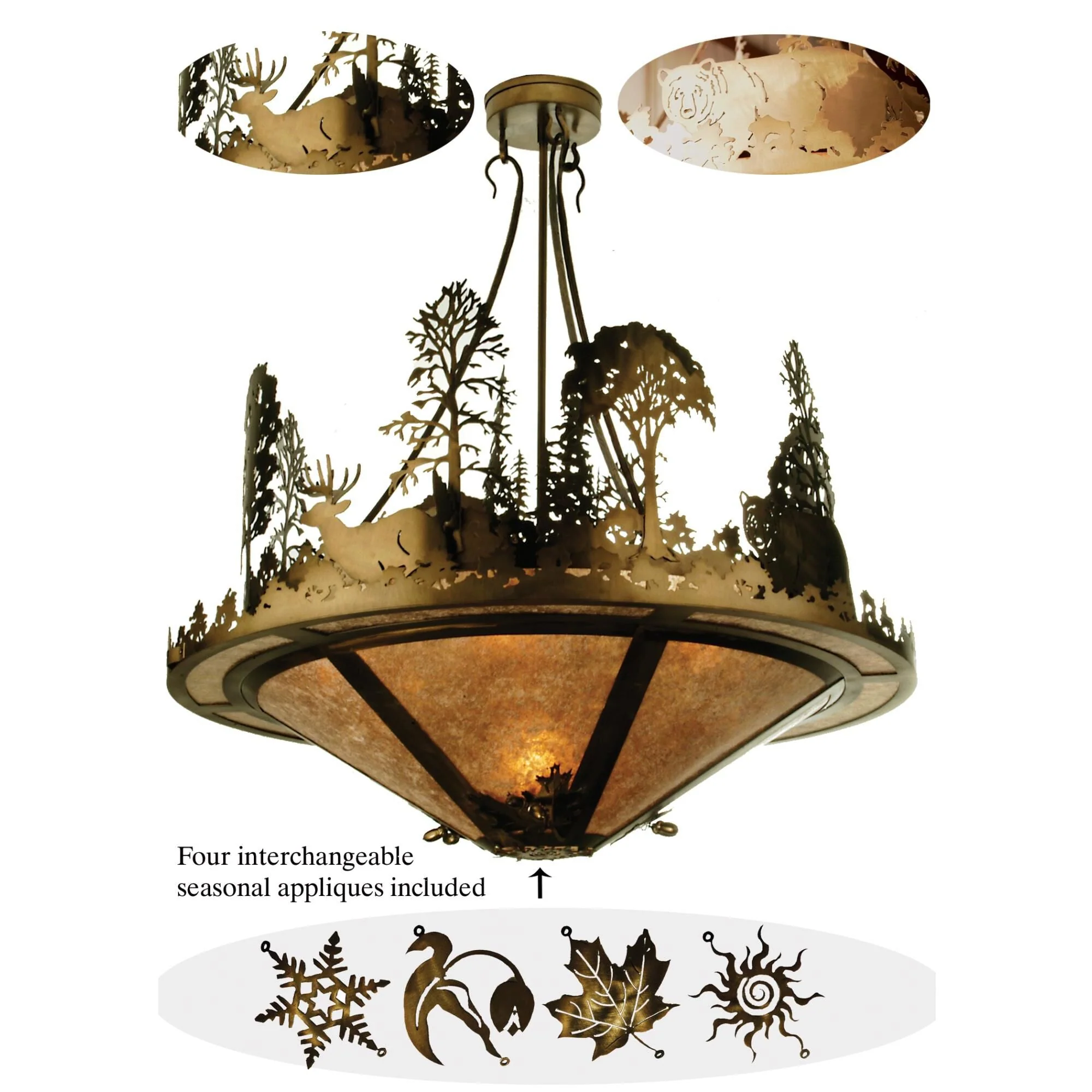 Meyda Lighting Wildlife On The Loose 42 Inch Large Pendant Cp71295 - Image 1
