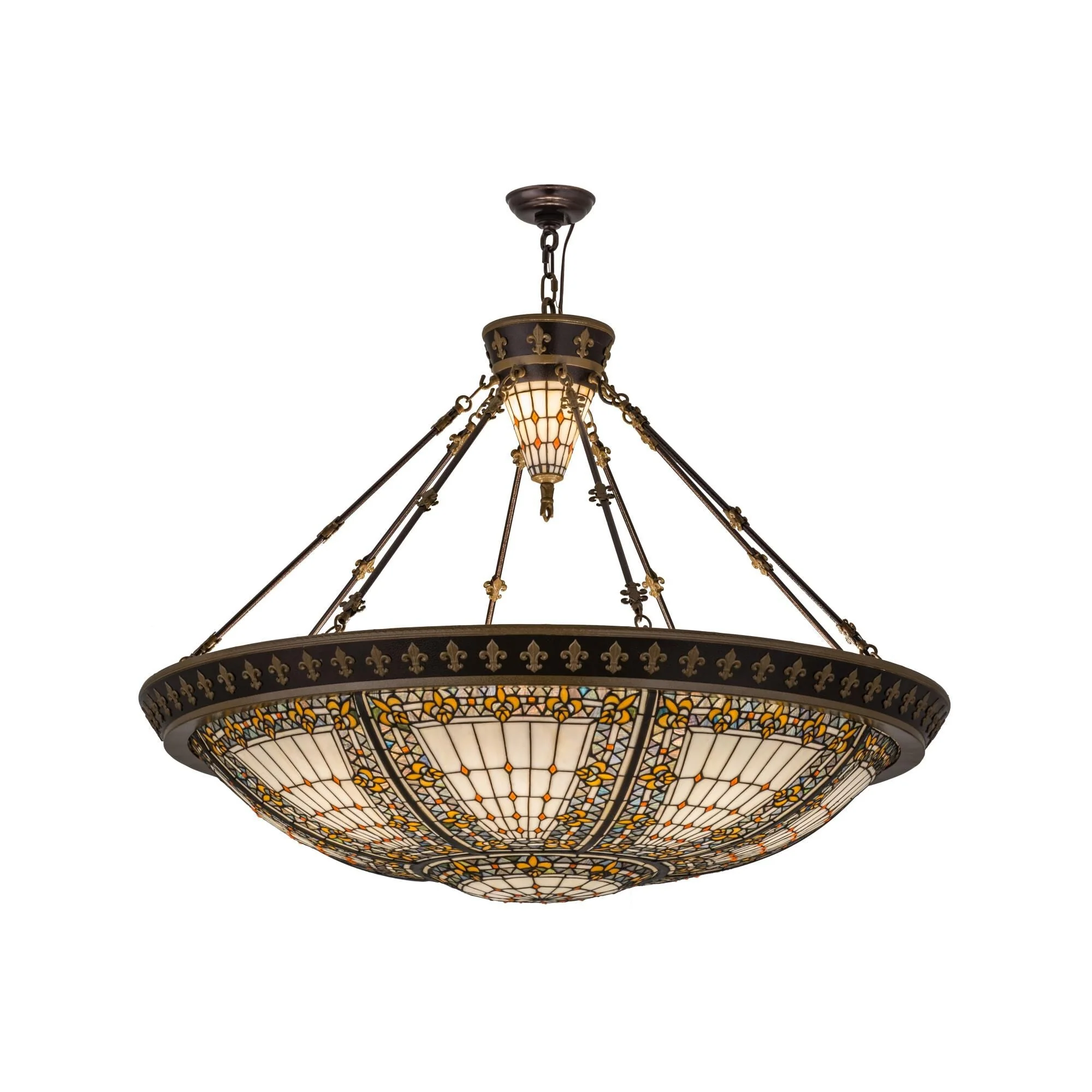 Meyda Lighting Fleur De Lis 45 Inch Large Pendant Cp73074 - Image 1