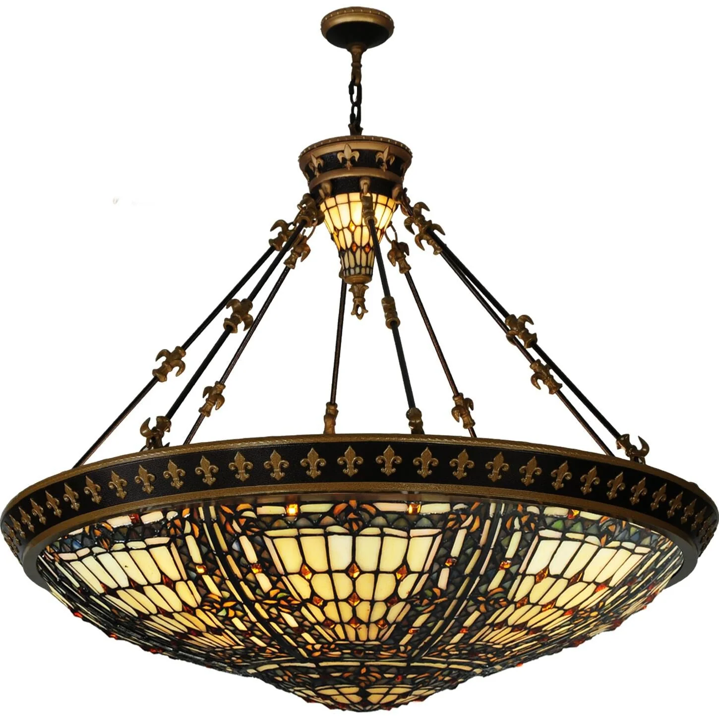 Meyda Lighting Fleur De Lis 26 Inch Large Pendant Cp74893 - Image 1