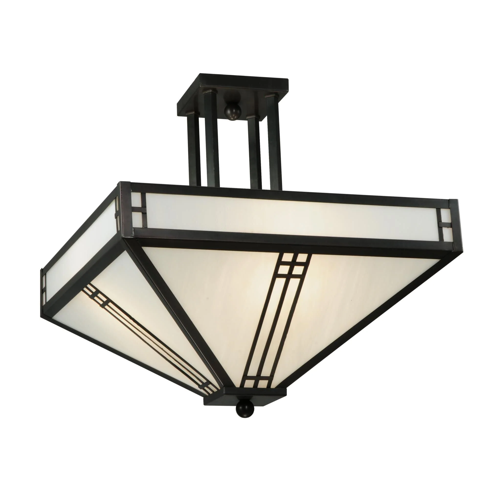 Meyda Lighting Prairie Loft Mission 25 Inch 4 Light Semi Flush Mount Cp75551 - Image 1