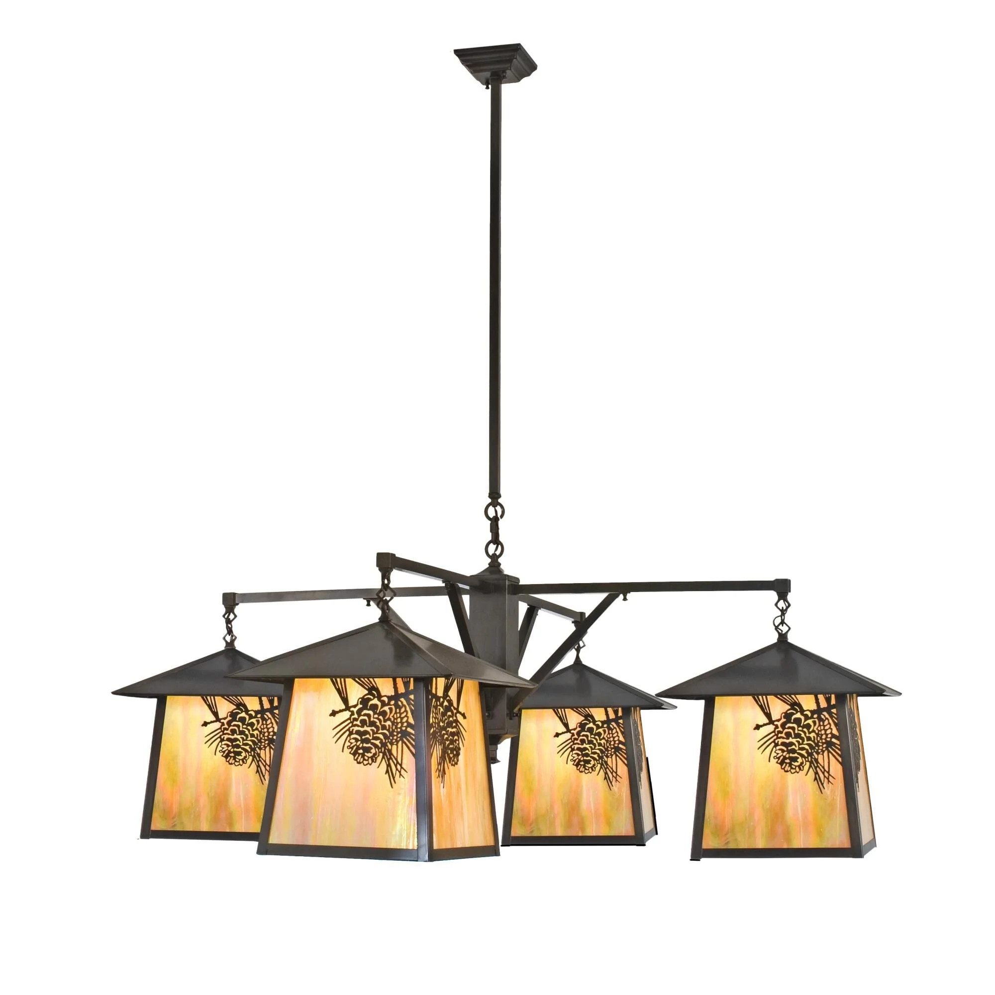 Meyda Lighting Stillwater Winter Pine 60 Inch 4 Light Chandelier Cp76719 - Image 1