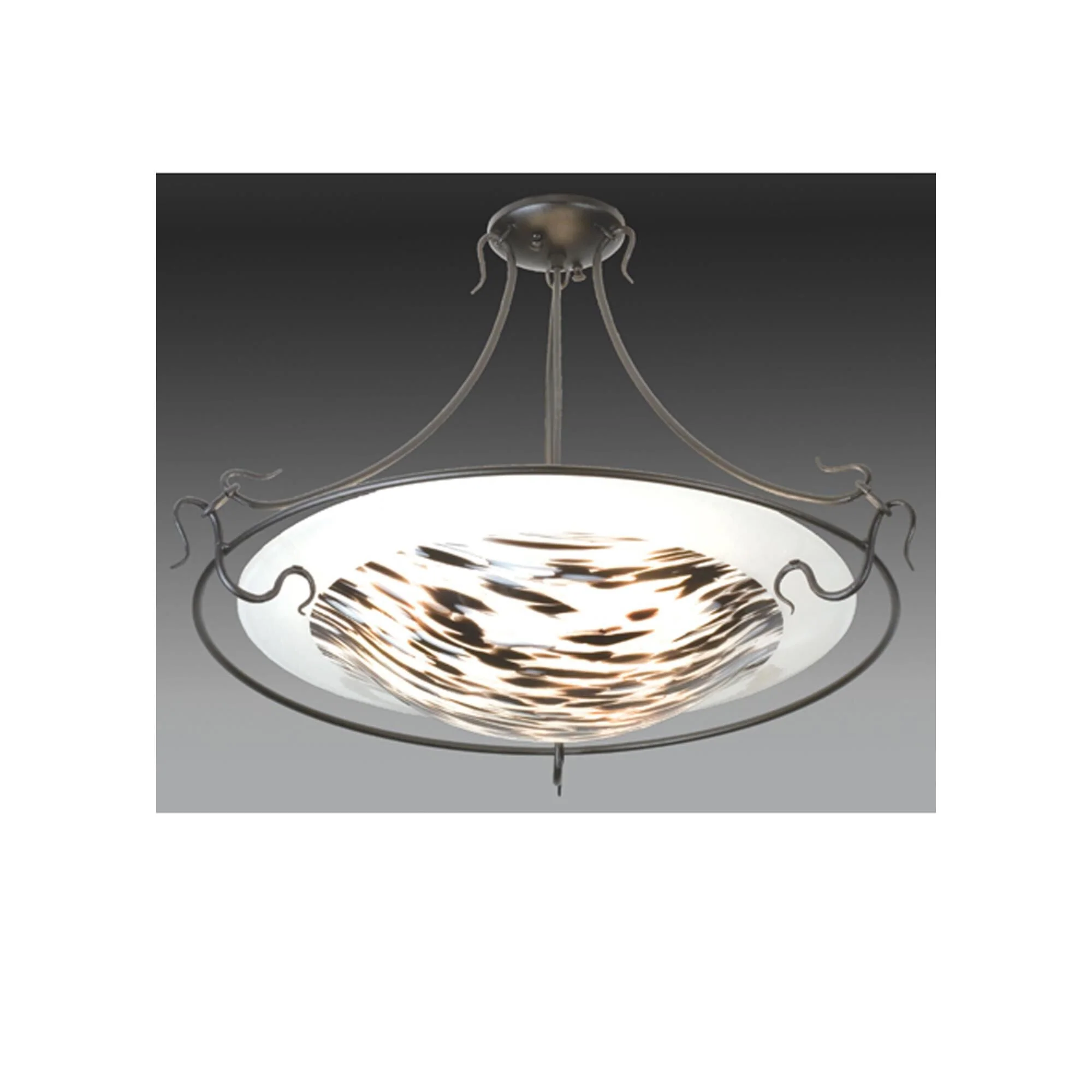 Meyda Lighting La Perla Nera 28 Inch 3 Light Semi Flush Mount Cp77163 - Image 1