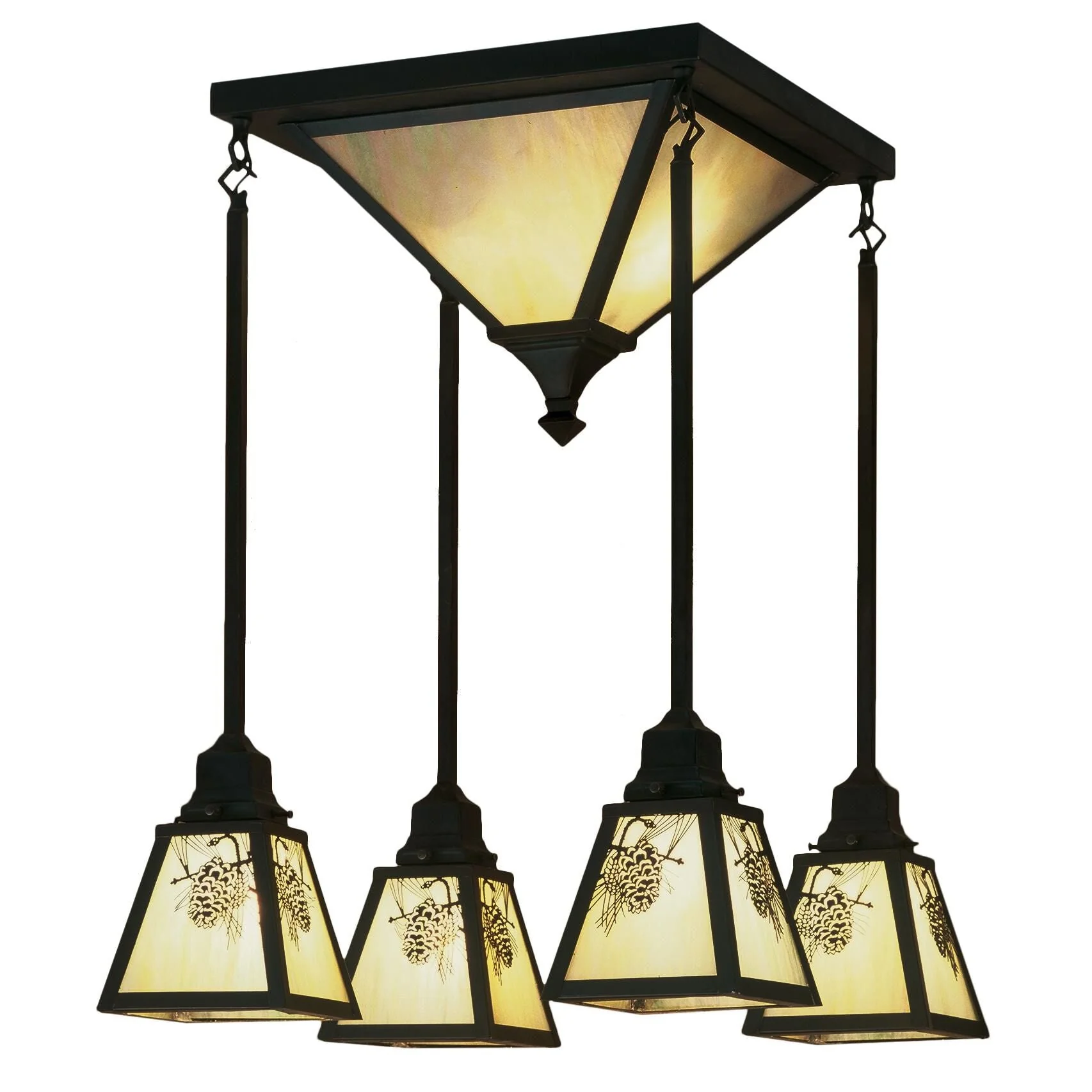 Meyda Lighting Winter Pine 30 Inch 6 Light Flush Mount Cp78108 - Image 1