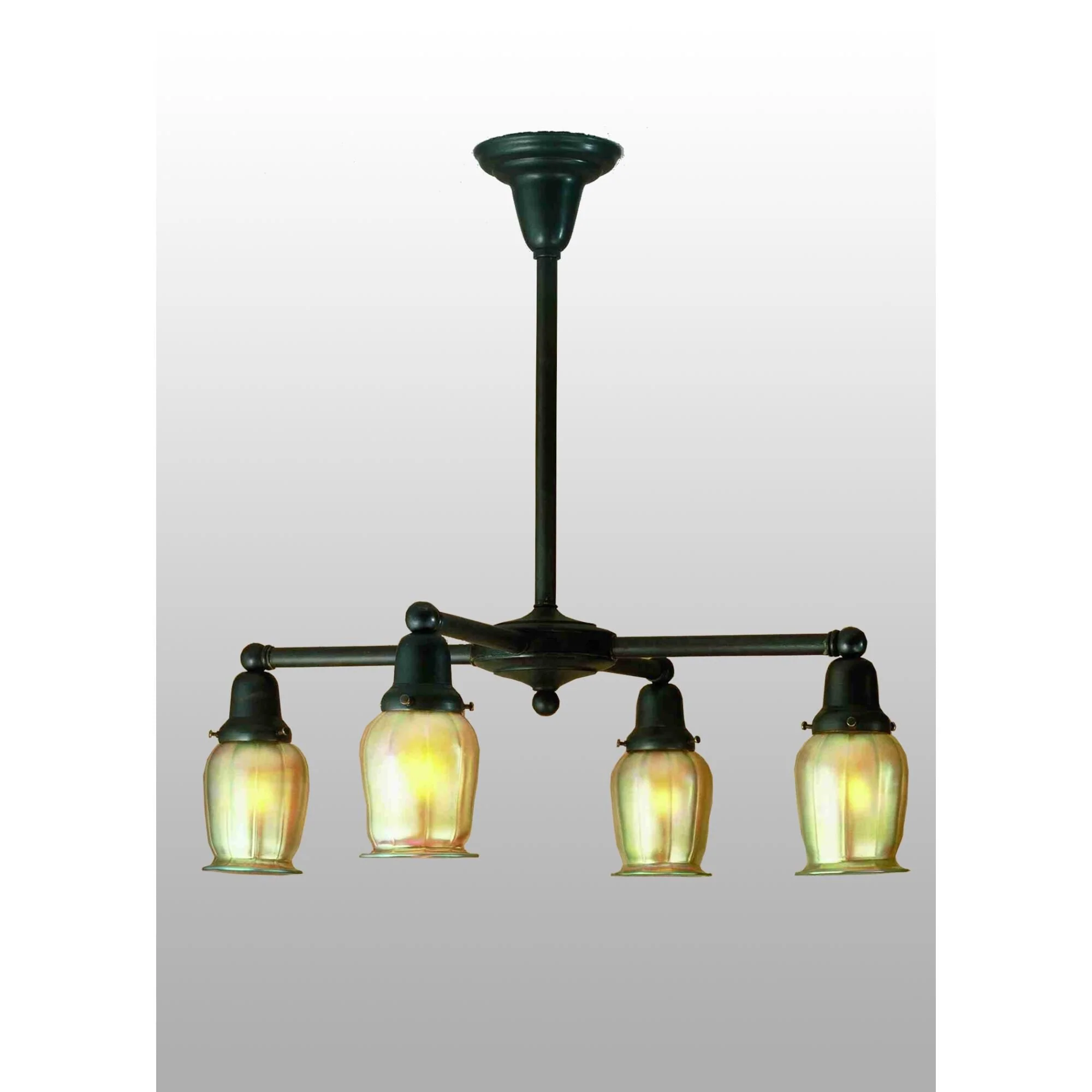 Meyda Lighting Oyster Bay Favrile 27 Inch 4 Light Chandelier Cp81821 - Image 1