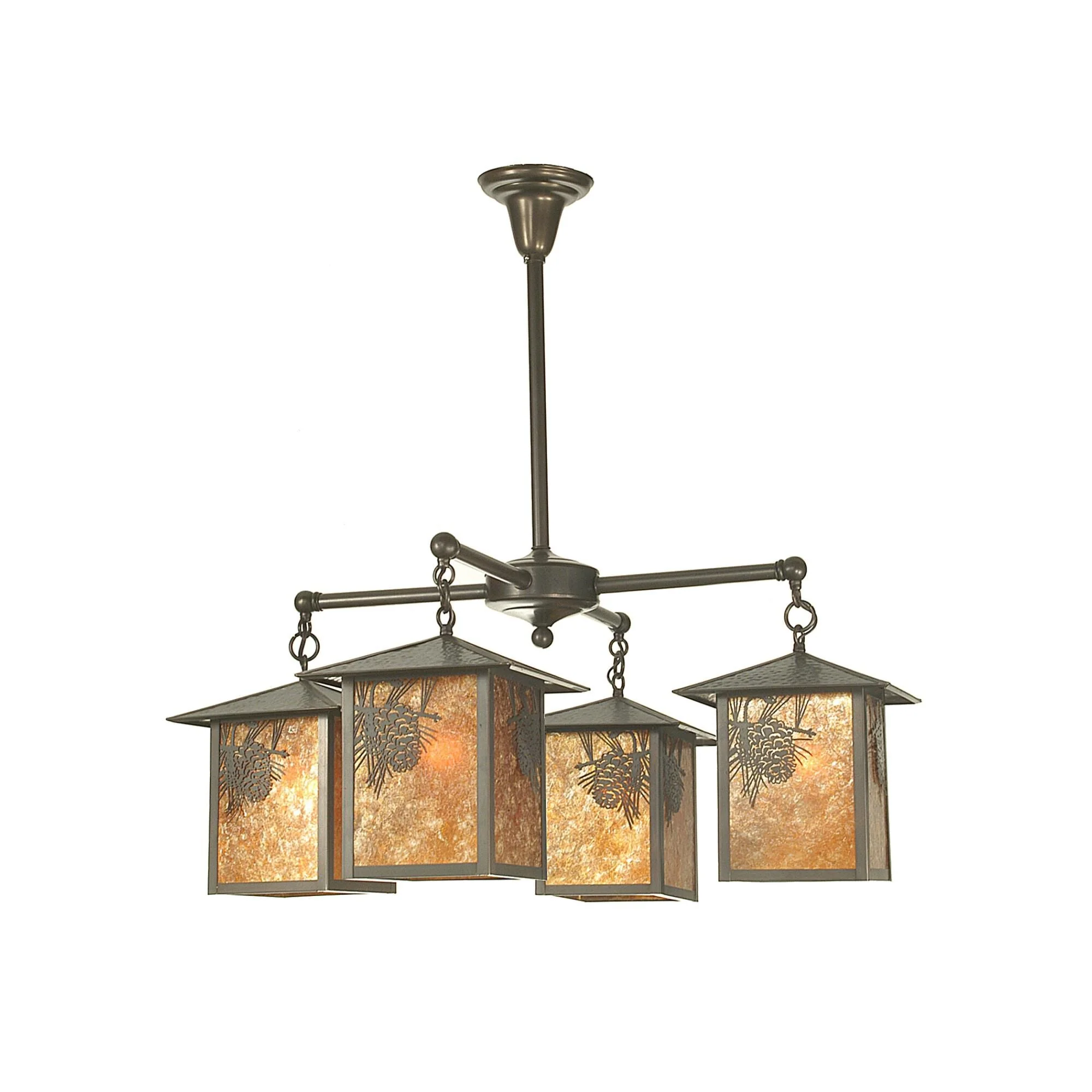 Meyda Lighting Seneca Winter Pine 31 Inch 4 Light Chandelier Cp87905 - Image 1