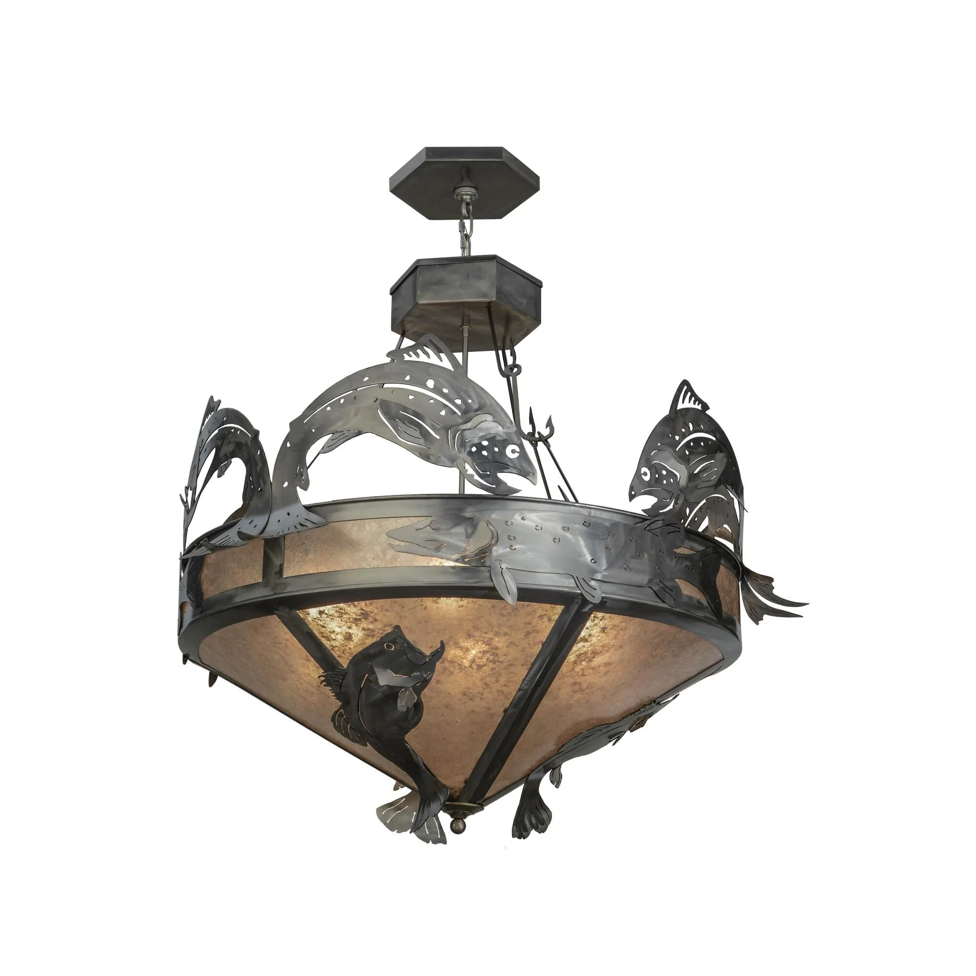 Meyda Lighting Catch Of The Day Trout 38 Inch Large Pendant Cp90902 - Image 1