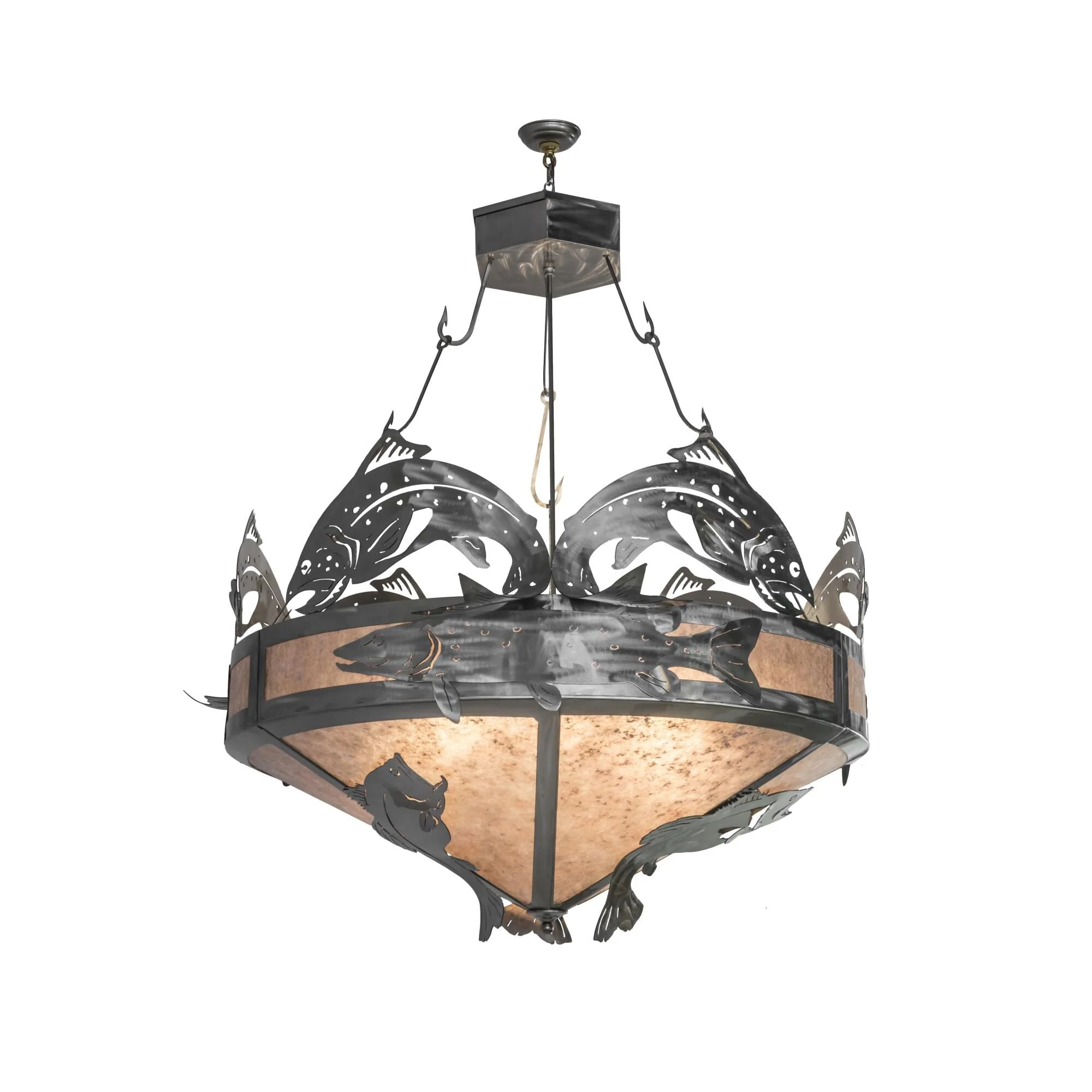 Meyda Lighting Leaping Trout 48 Inch Large Pendant Cp90947 - Image 1
