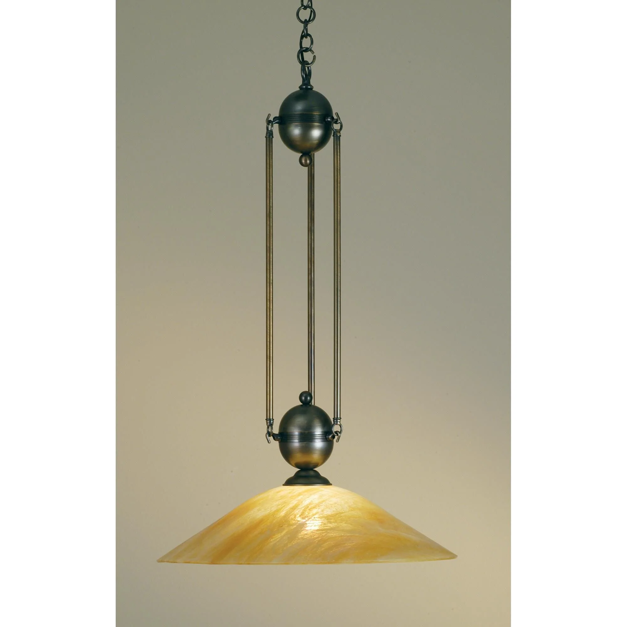Meyda Lighting Deco Ball Beige Iridescent 21 Inch Large Pendant Cp92367 - Image 1