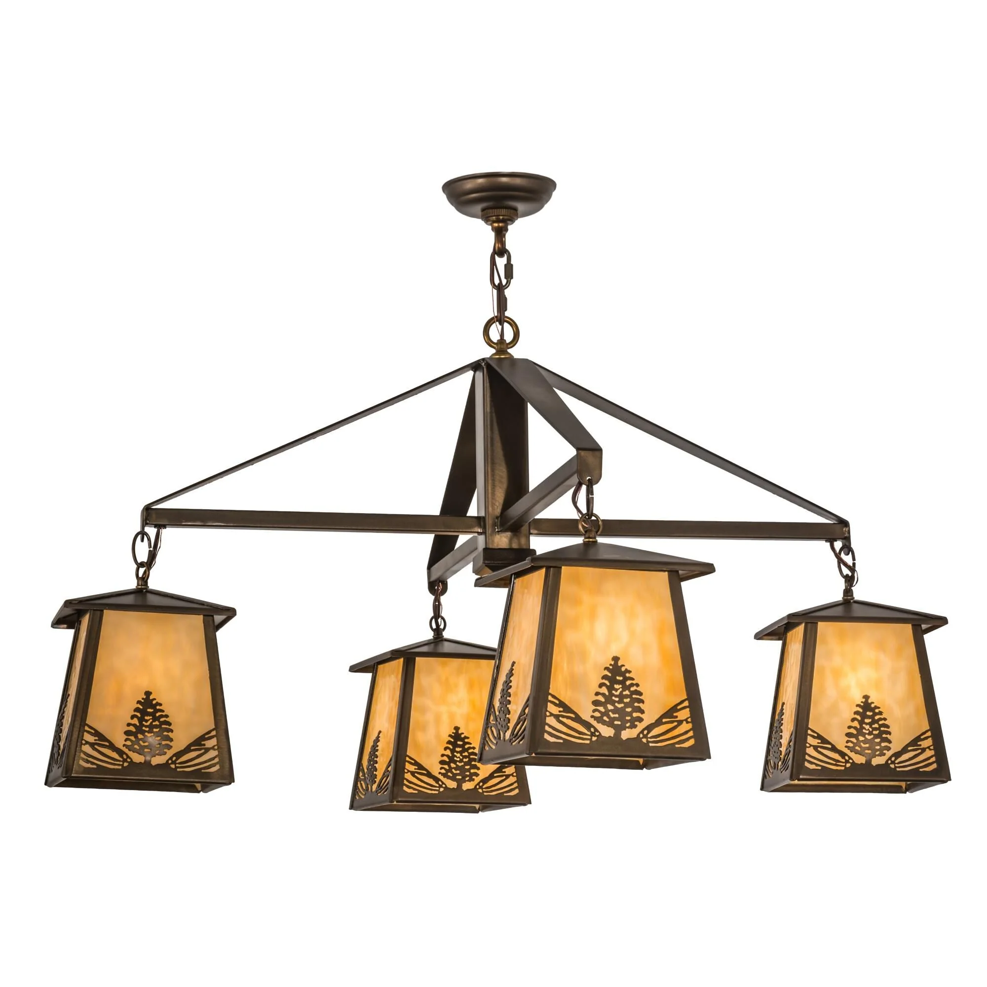 Meyda Lighting Stillwater Mountain Pine 38 Inch 4 Light Chandelier Cp92927 - Image 1