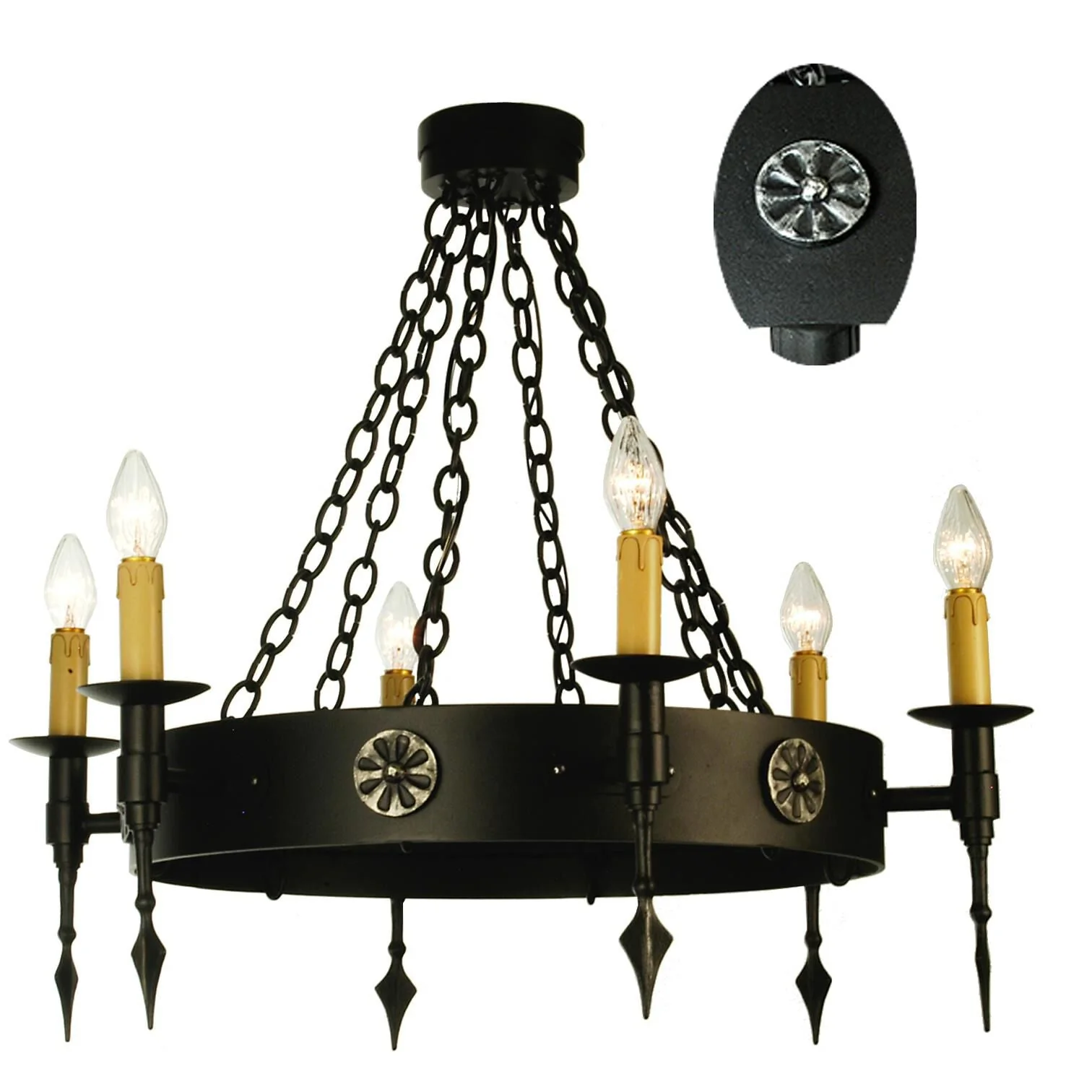 Meyda Lighting Warwick 34 Inch 6 Light Chandelier Cp93062 - Image 1