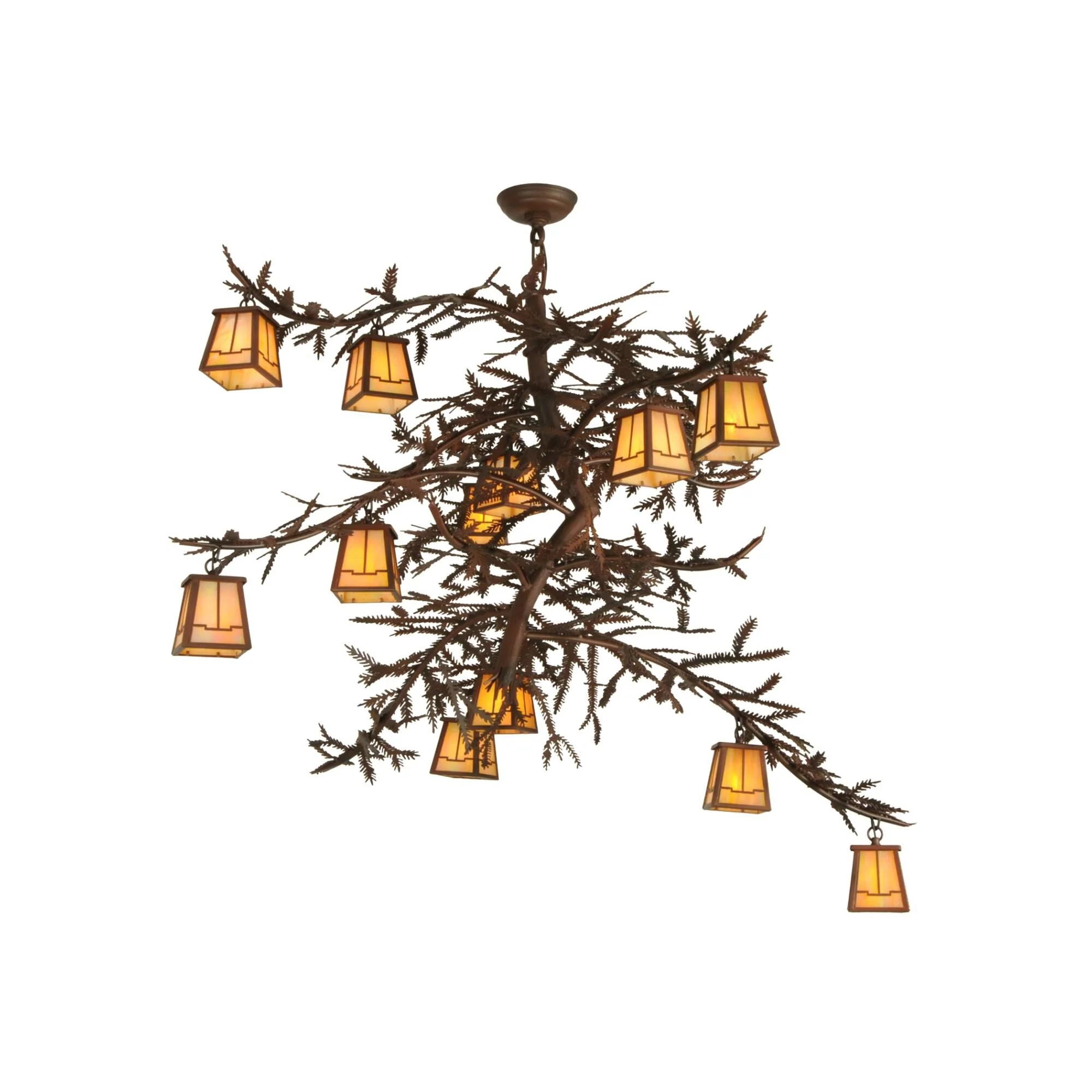 Meyda Lighting Pine Branch Valley View 48 Inch 12 Light Chandelier Cp93129 - Image 1