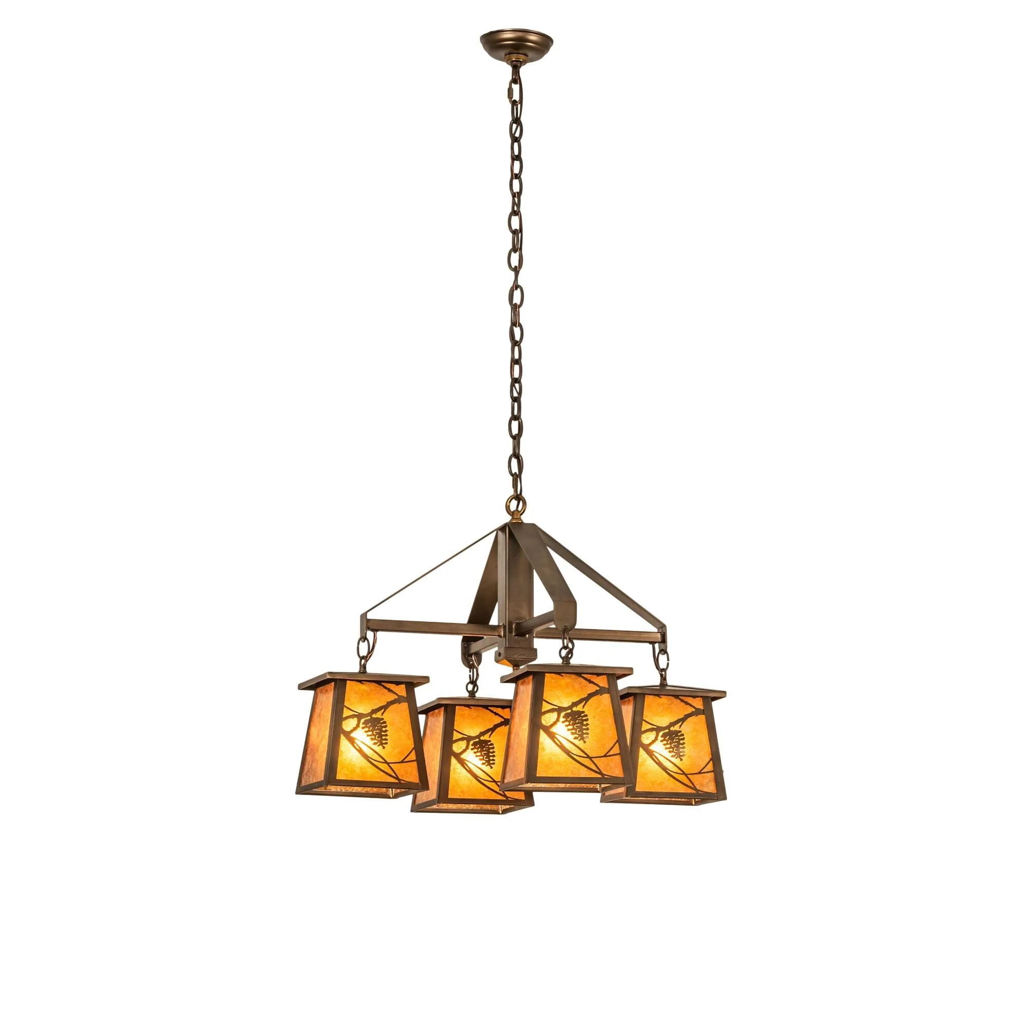 Meyda Lighting Whispering Pines 28 Inch 4 Light Chandelier Cp779767 - Image 1