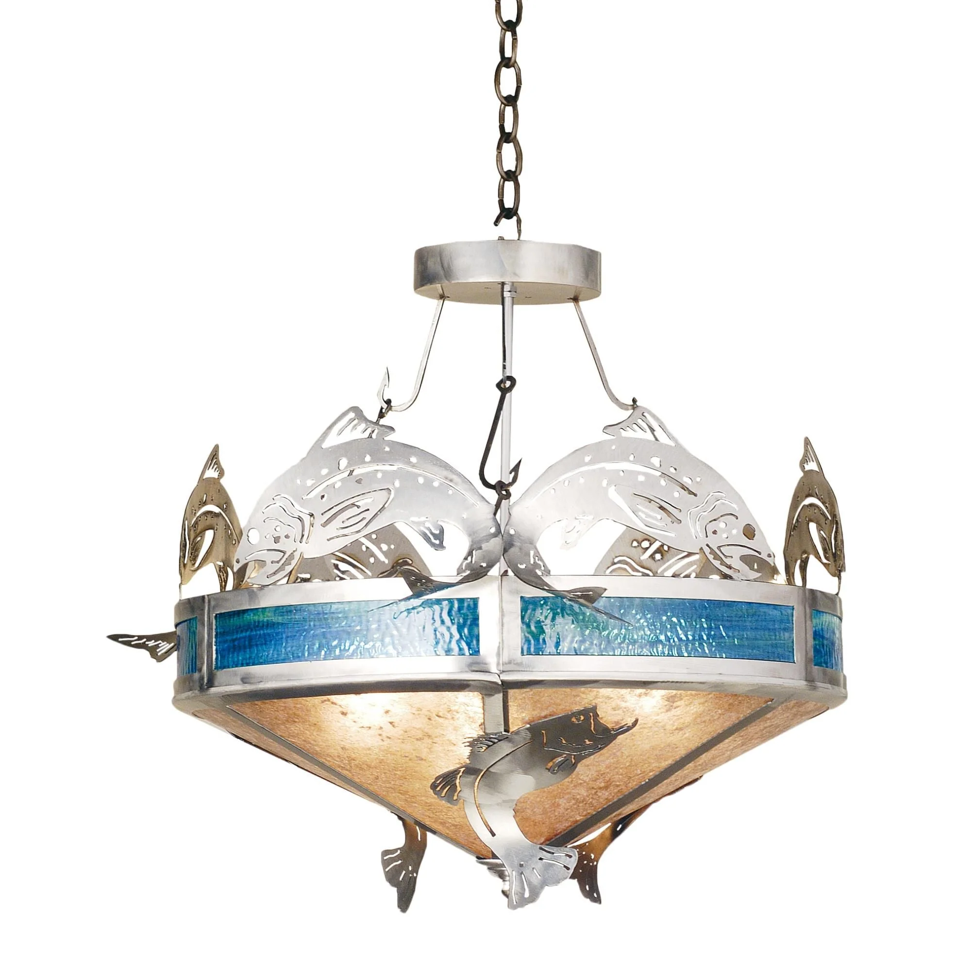 Meyda Lighting Catch Of The Day Trout 27 Inch Large Pendant Cp93391 - Image 1