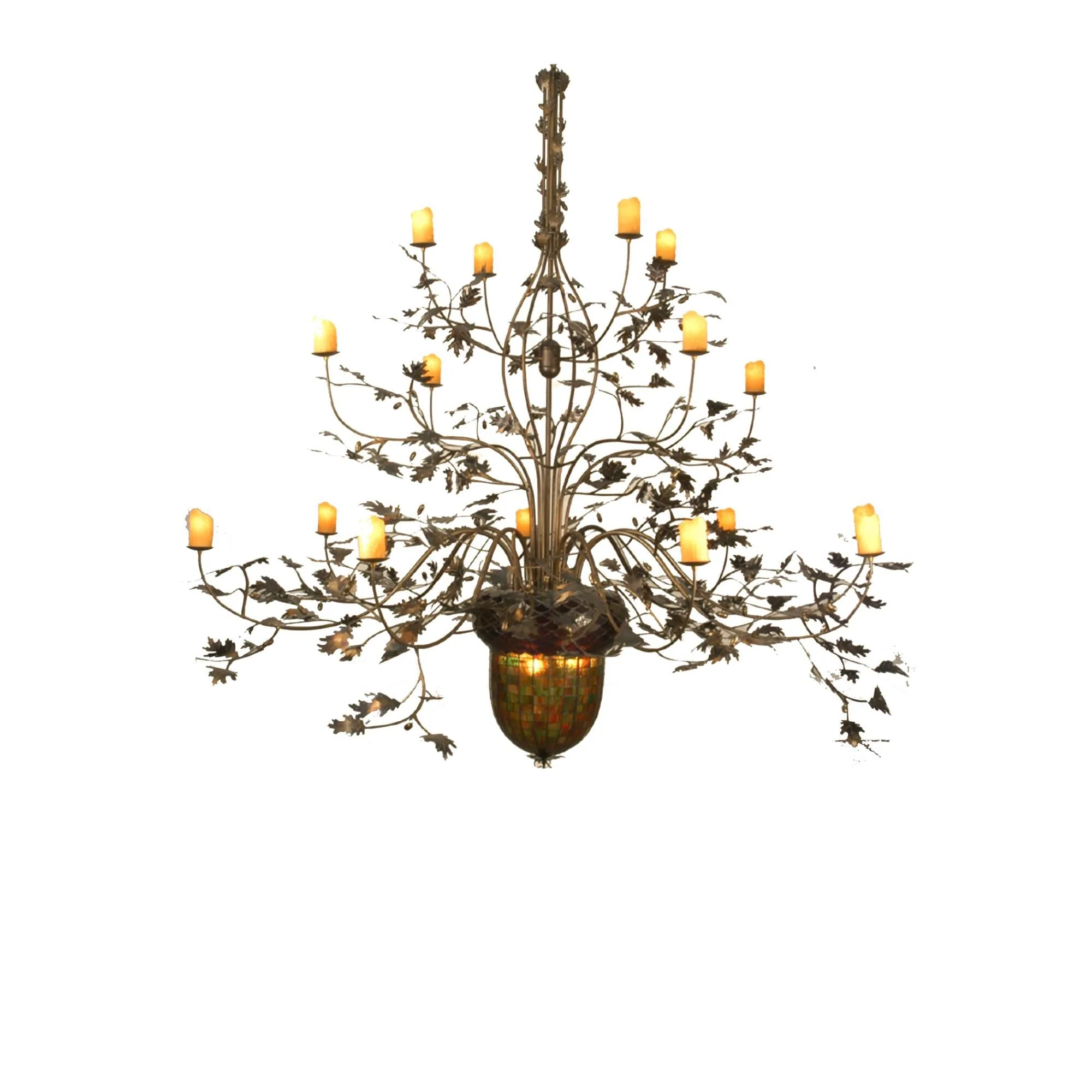 Meyda Lighting Greenbriar Oak 100 Inch 16 Light Chandelier Cp94087 - Image 1