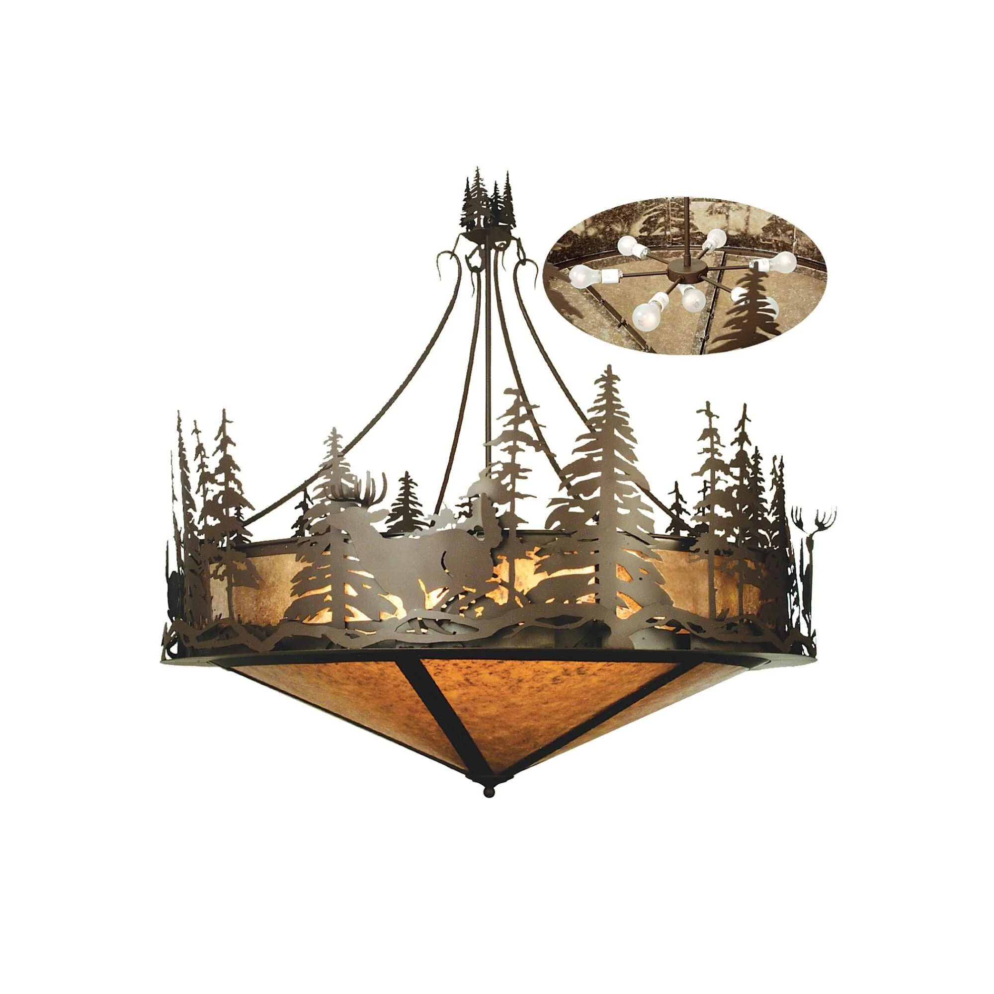 Meyda Lighting Deer At Dusk 58 Inch Large Pendant Cp94241 - Image 1