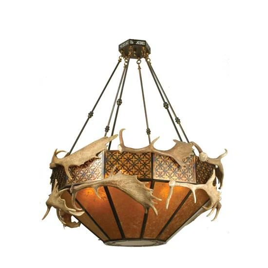 Meyda Lighting Antlers Fallow Deer 50 Inch 8 Light Chandelier Cp96816 - Image 1