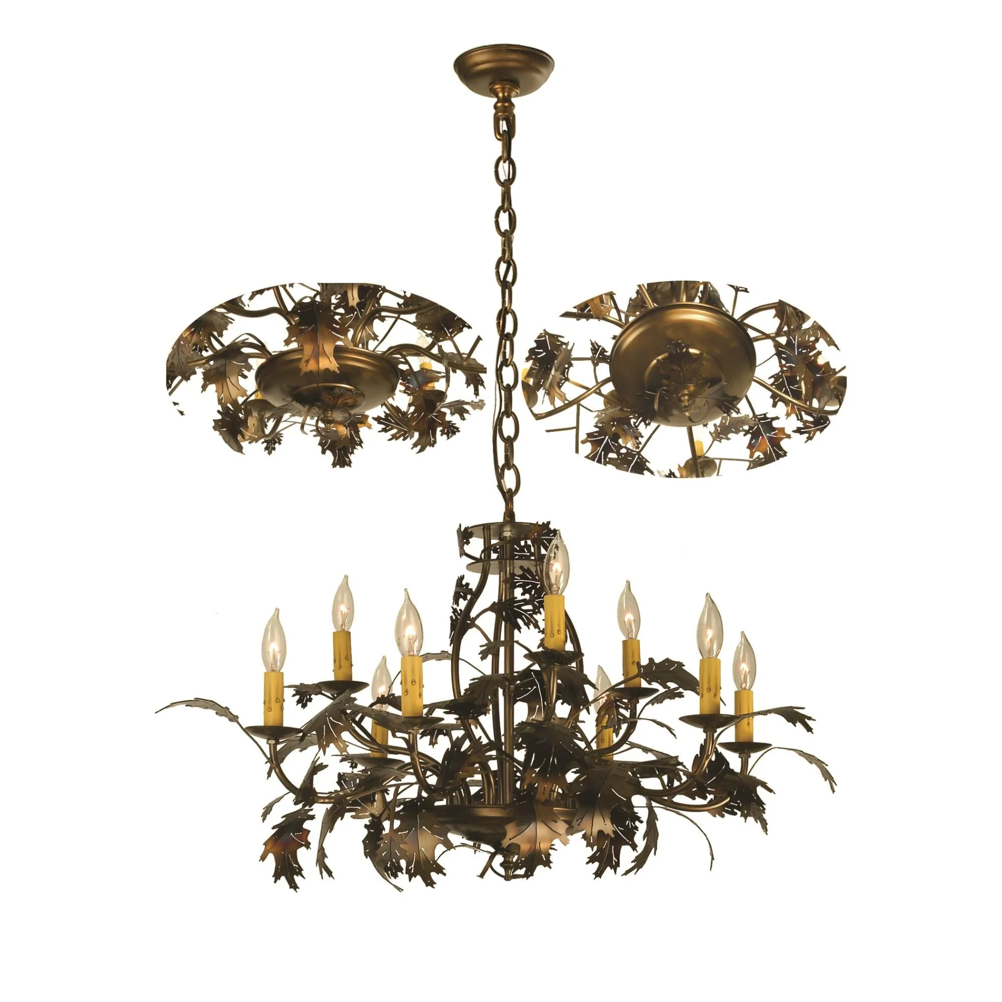 Meyda Lighting Oak Leaf 31 Inch 9 Light Chandelier Cp97109 - Image 1