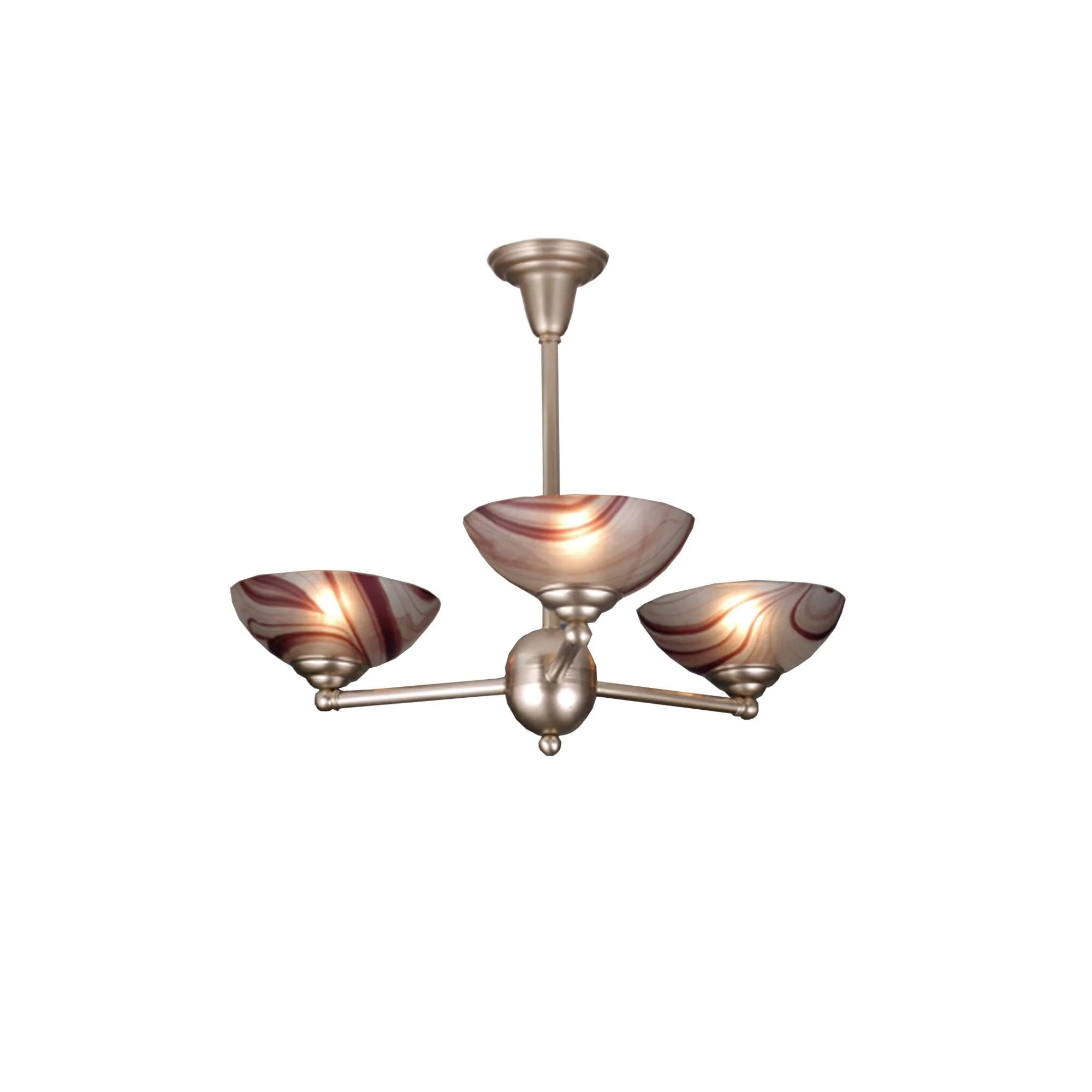 Meyda Lighting Deco Ball Chambord Swirl 31 Inch 3 Light Chandelier Cp97187 - Image 1