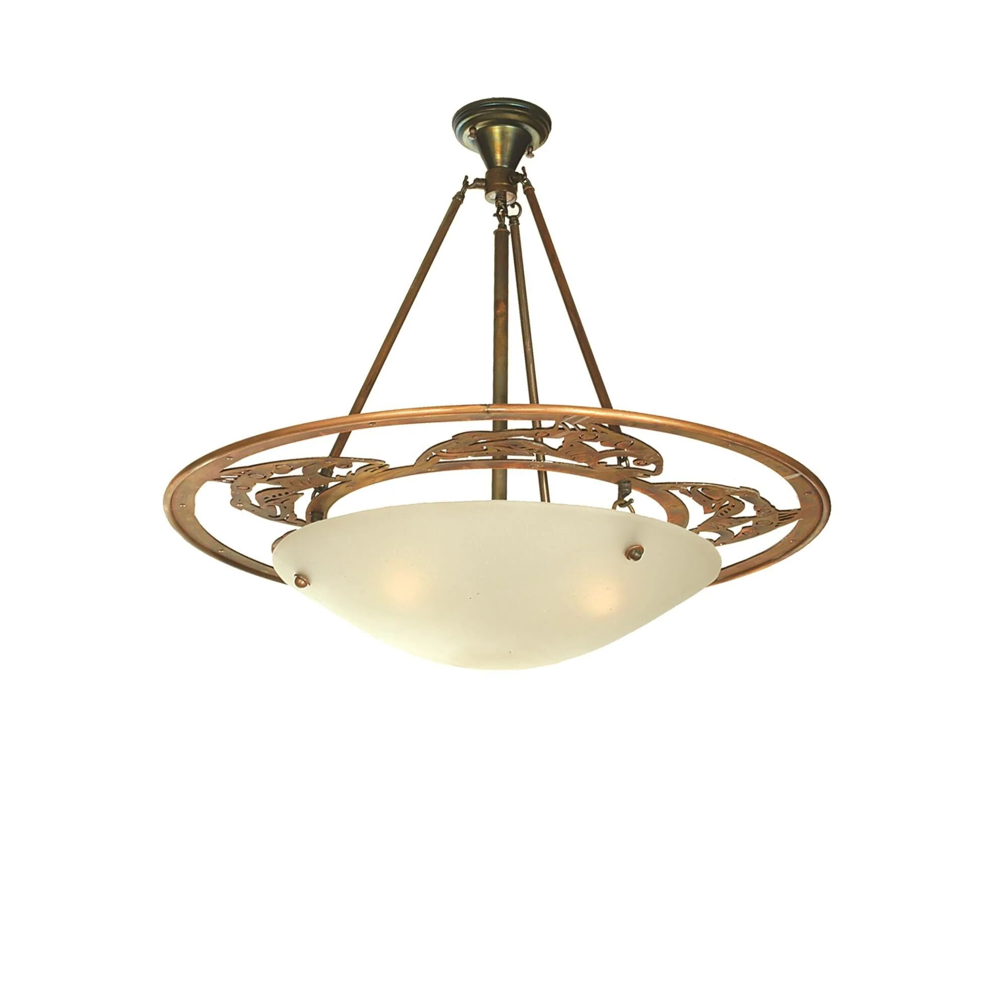 Meyda Lighting Leaping Trout 31 Inch 3 Light Semi Flush Mount Cp97234 - Image 1