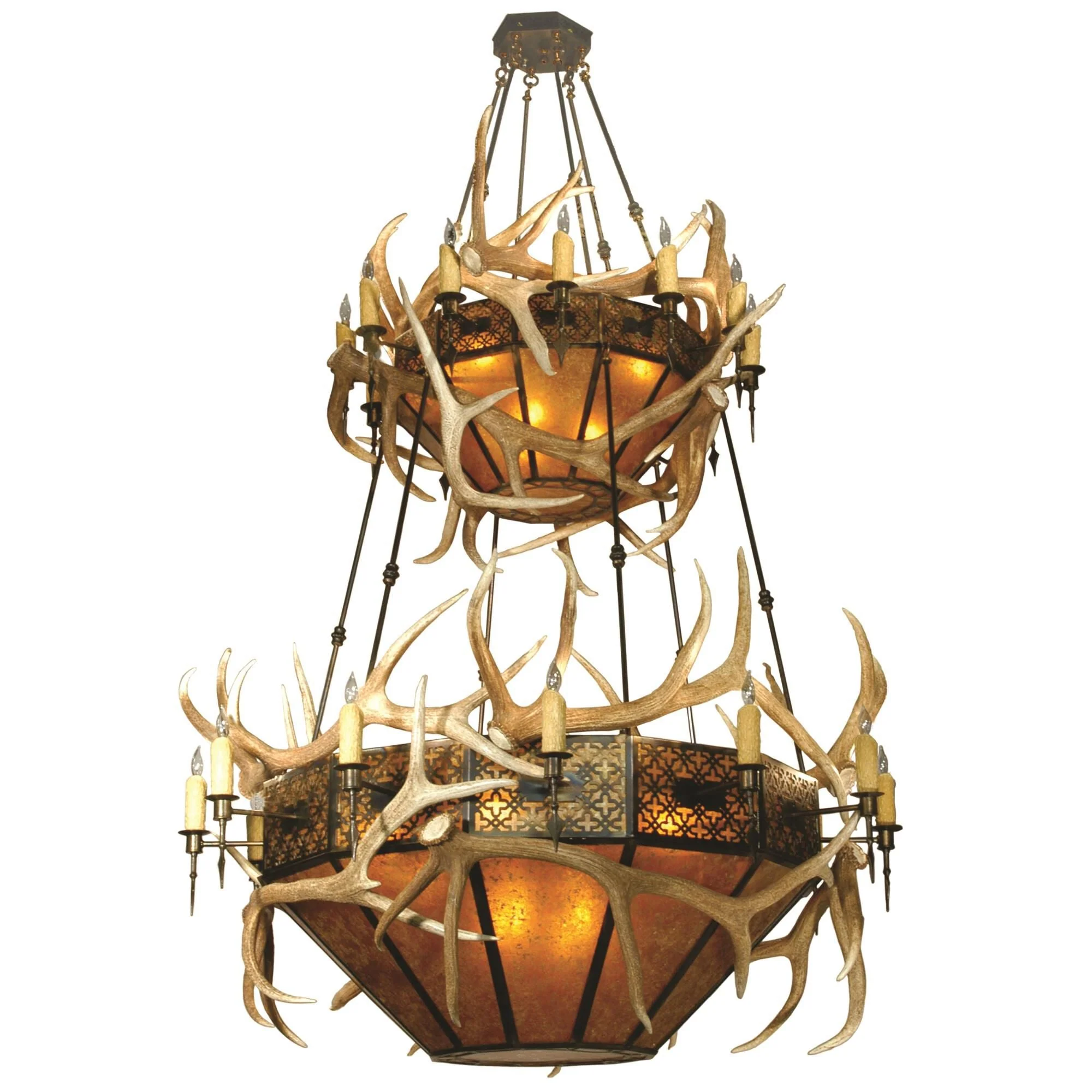 Meyda Lighting Antlers Elk 66 Inch 10 Light Chandelier Cp97514 - Image 1
