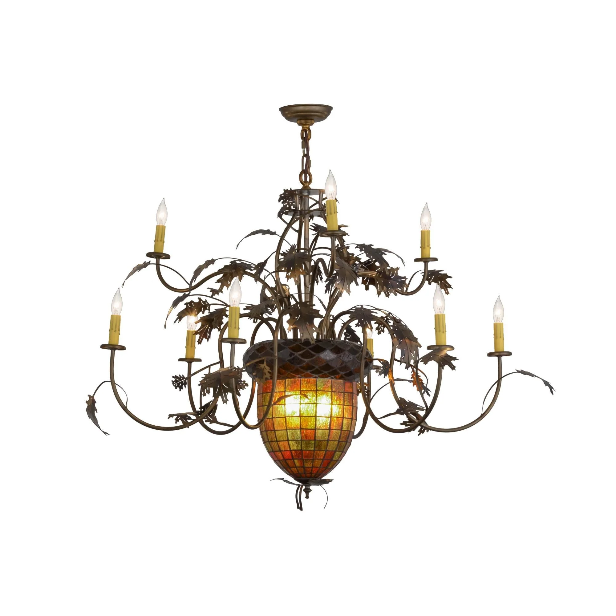 Meyda Lighting Greenbriar Oak 39 Inch 2 Light Chandelier Cp102373 - Image 1