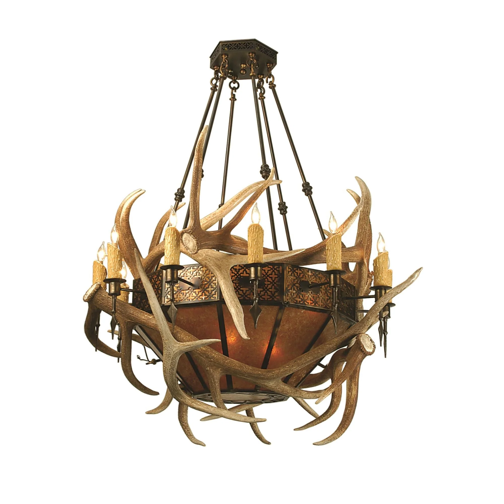 Meyda Lighting Antlers Elk 56 Inch 6 Light Chandelier Cp104267 - Image 1